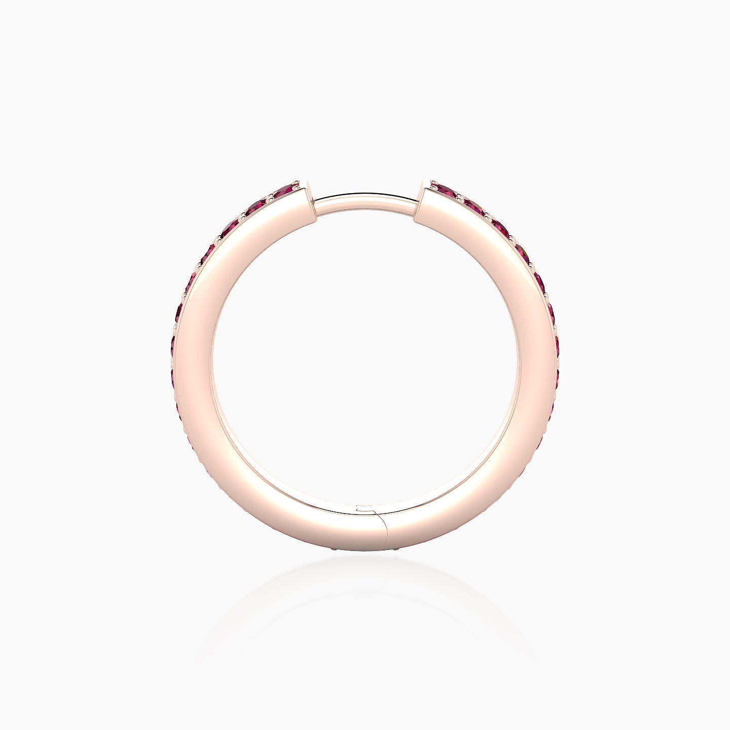 Lyssa | 18k Rose Gold 11 mm Ruby Hoop Piercing