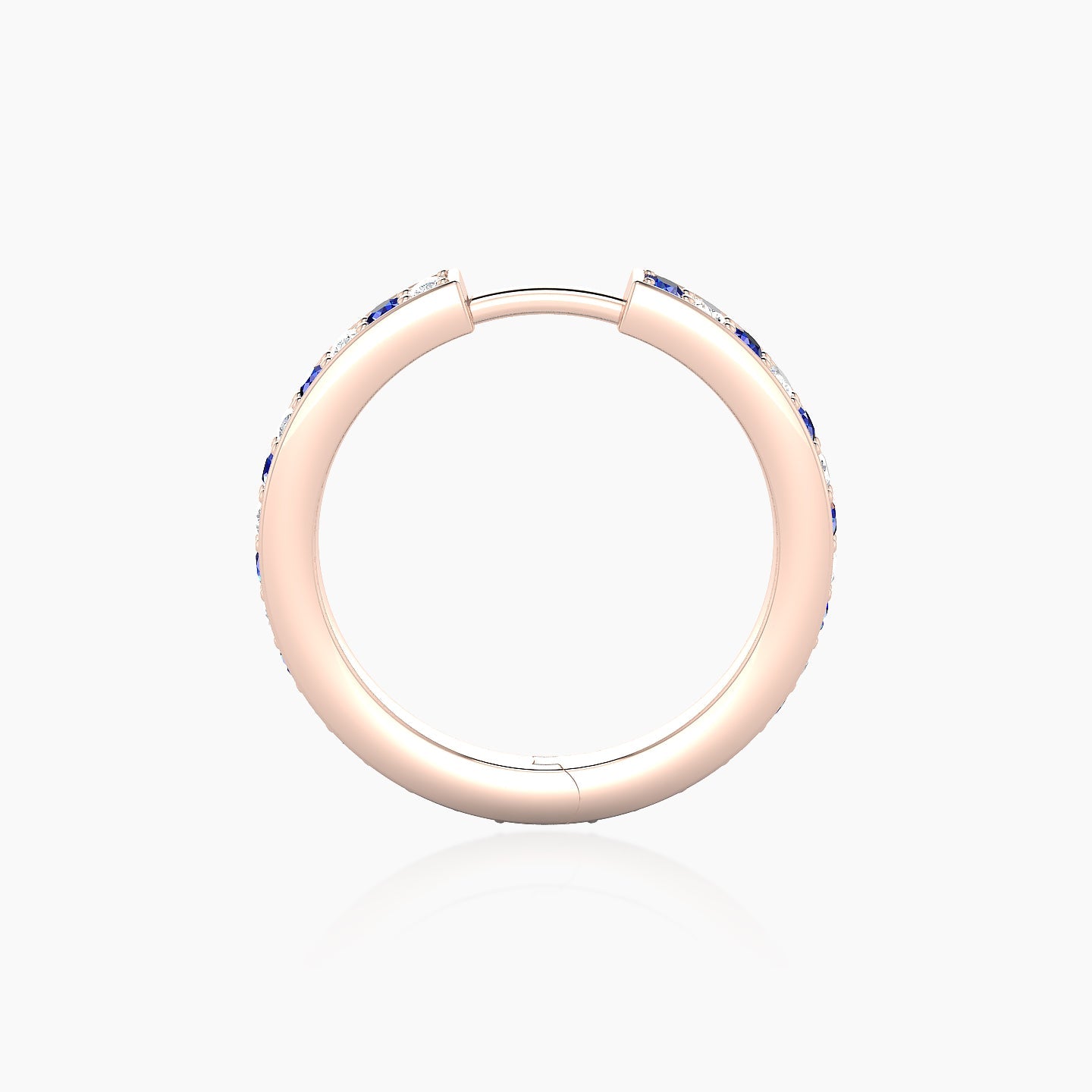 Lyssa | 18k Rose Gold 11 mm Sapphire & Diamond Hoop Piercing