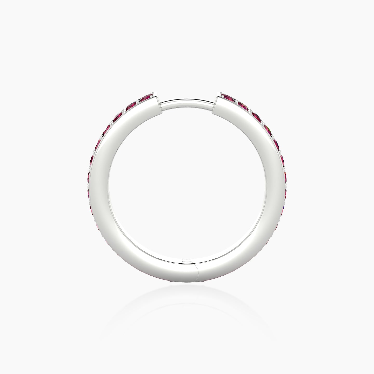 Lyssa | 18k White Gold 11 mm Ruby Hoop Piercing