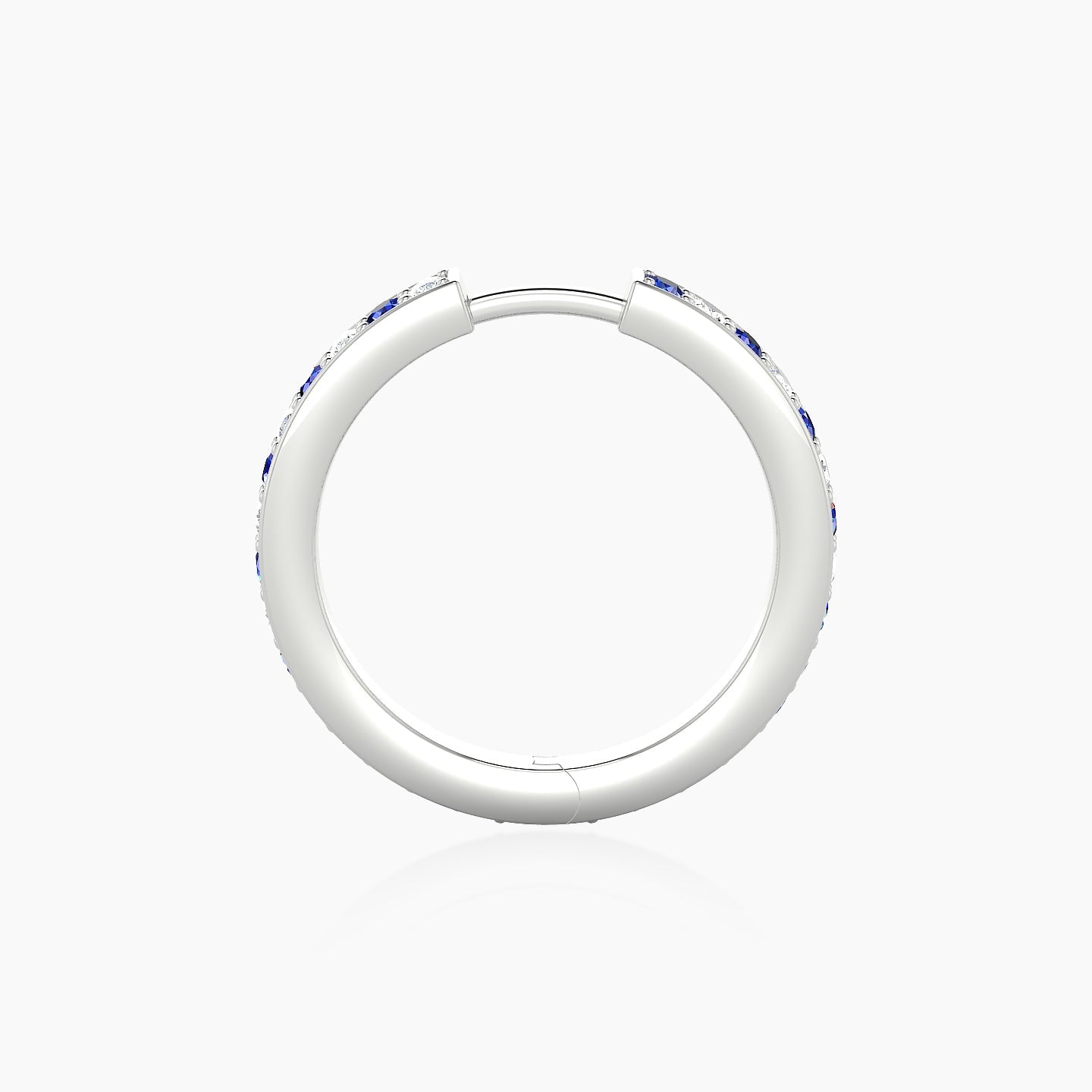 Lyssa | 18k White Gold 11 mm Sapphire & Diamond Hoop Piercing