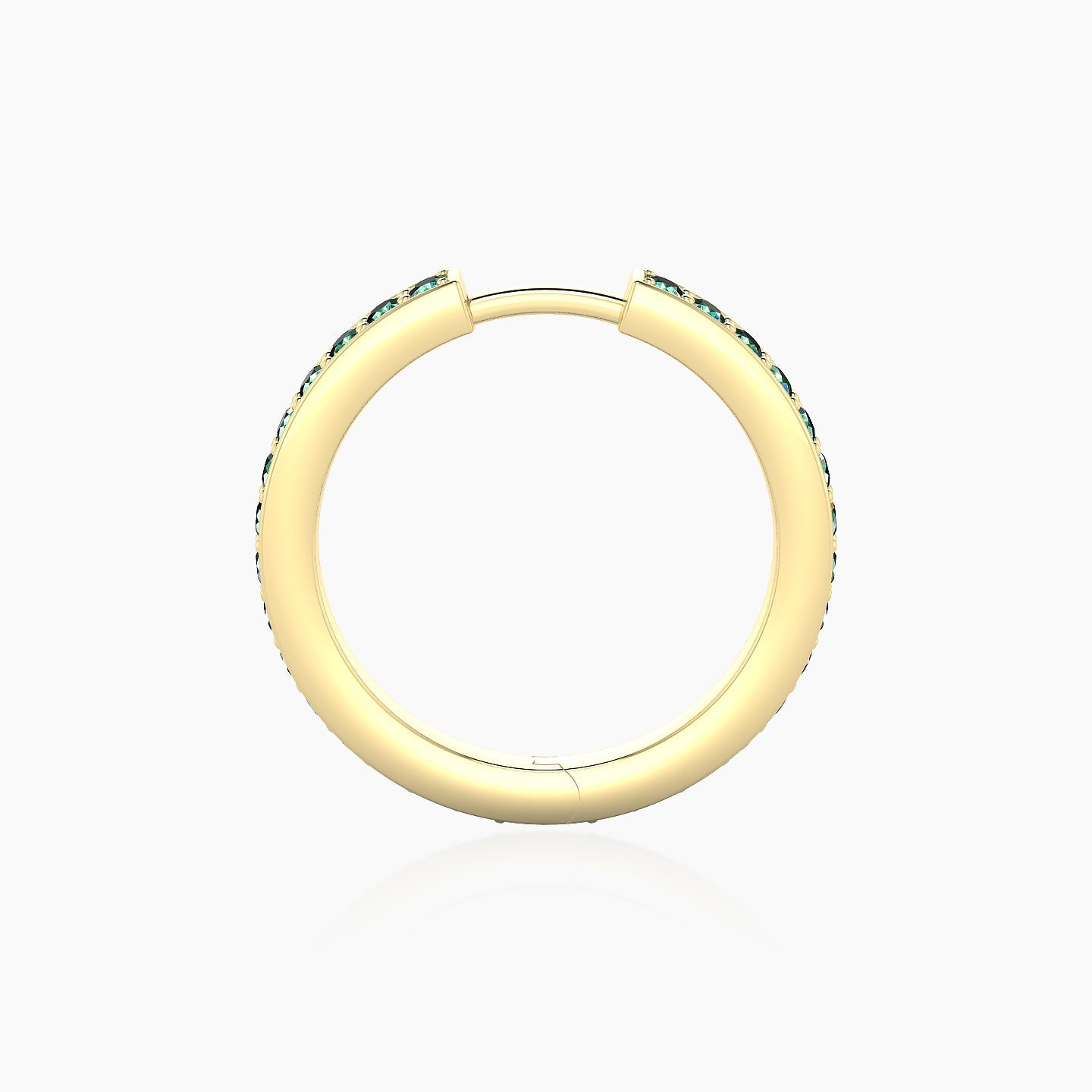 Lyssa | 18k Yellow Gold 11 mm Emerald Hoop Piercing