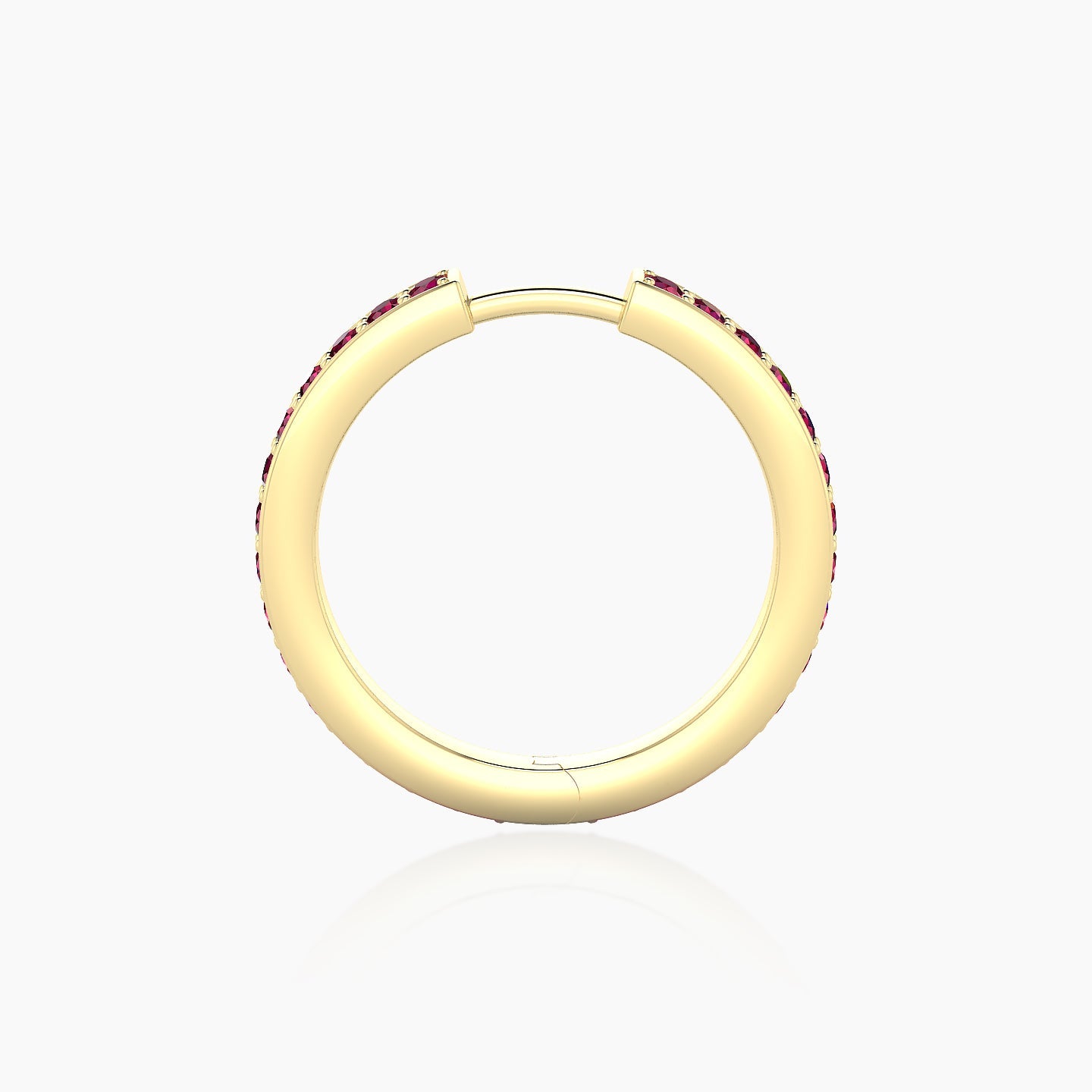 Lyssa | 18k Yellow Gold 11 mm Ruby Hoop Piercing