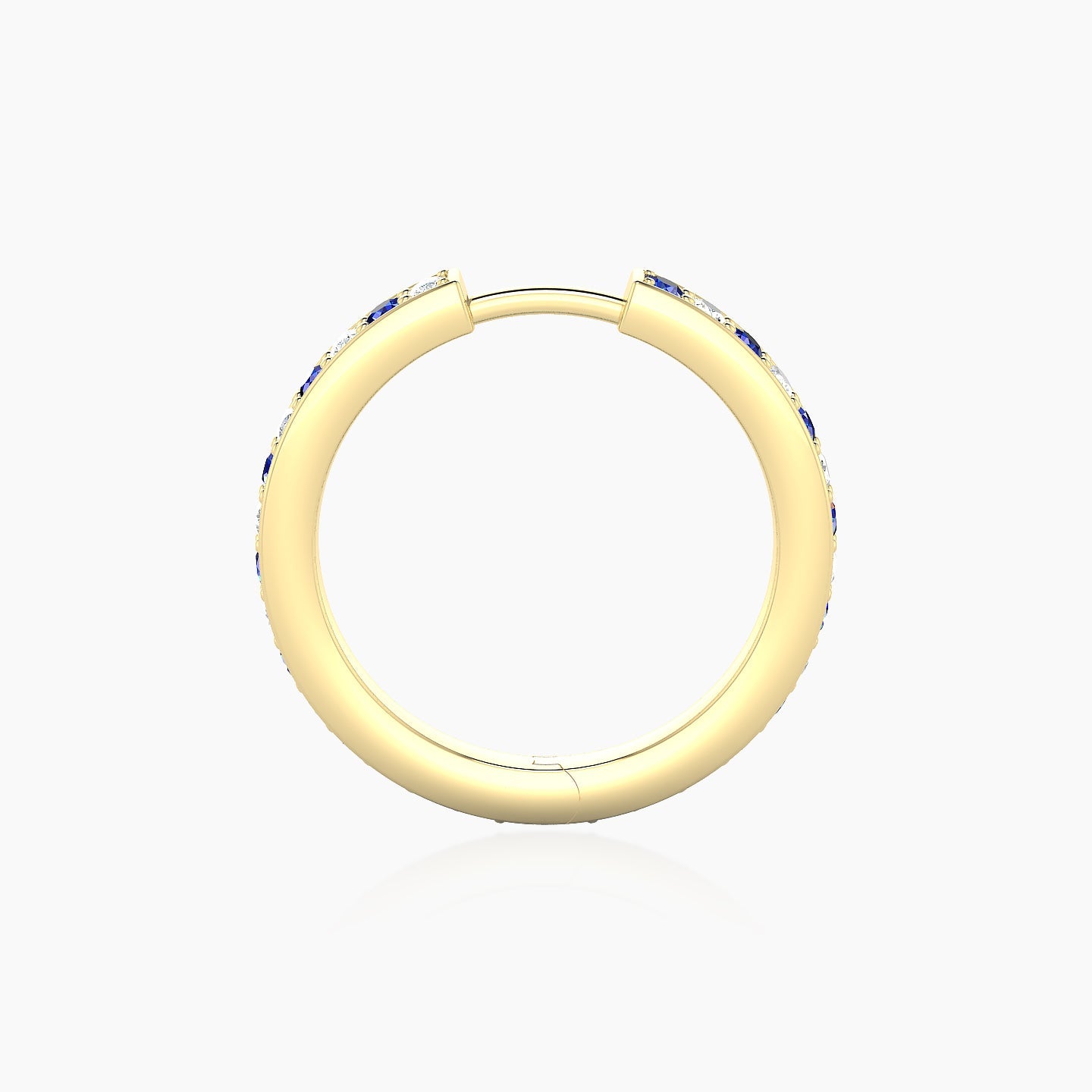 Lyssa | 18k Yellow Gold 11 mm Sapphire & Diamond Hoop Piercing