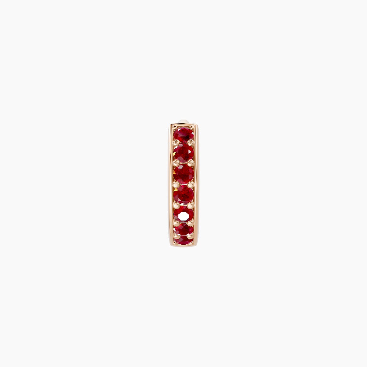 Lyssa | 18k Rose Gold 5 mm Ruby Hoop Piercing