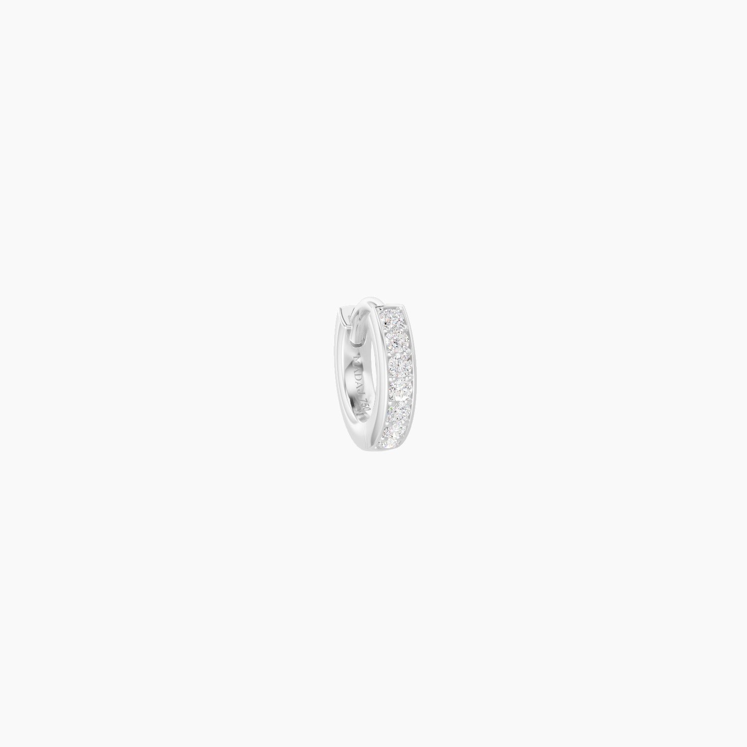 Lyssa | 18k White Gold 5 mm Diamond Hoop Piercing