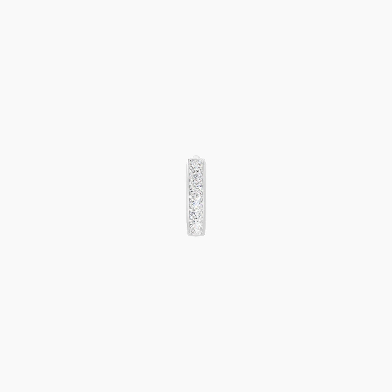 Lyssa | 18k White Gold 5 mm Diamond Hoop Piercing
