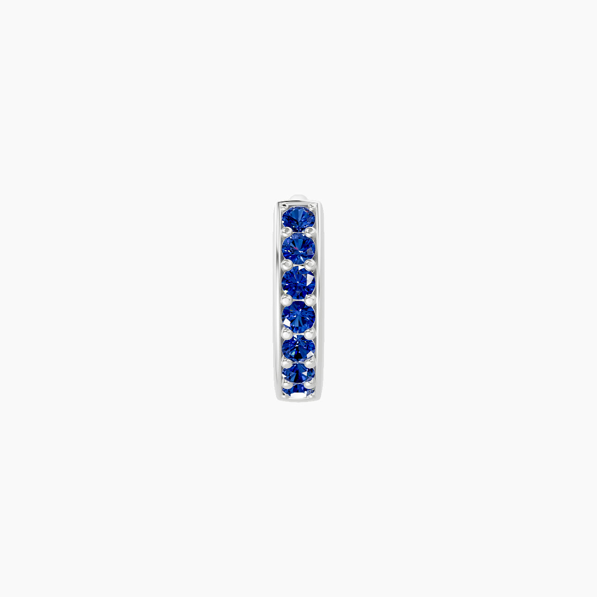 Lyssa | 18k White Gold 5 mm Sapphire Hoop Piercing