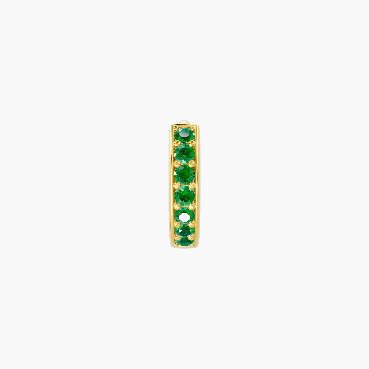 Lyssa | 18k Yellow Gold 5 mm Emerald Hoop Piercing