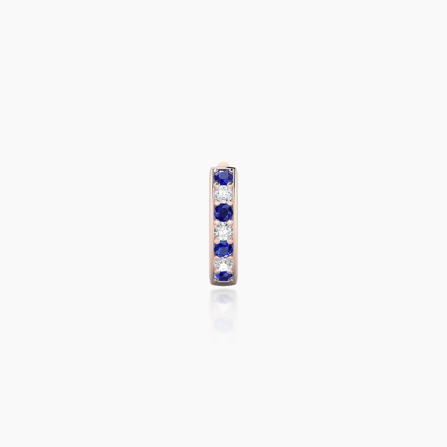 Lyssa | 18k Rose Gold 5 mm Sapphire & Diamond Hoop Piercing