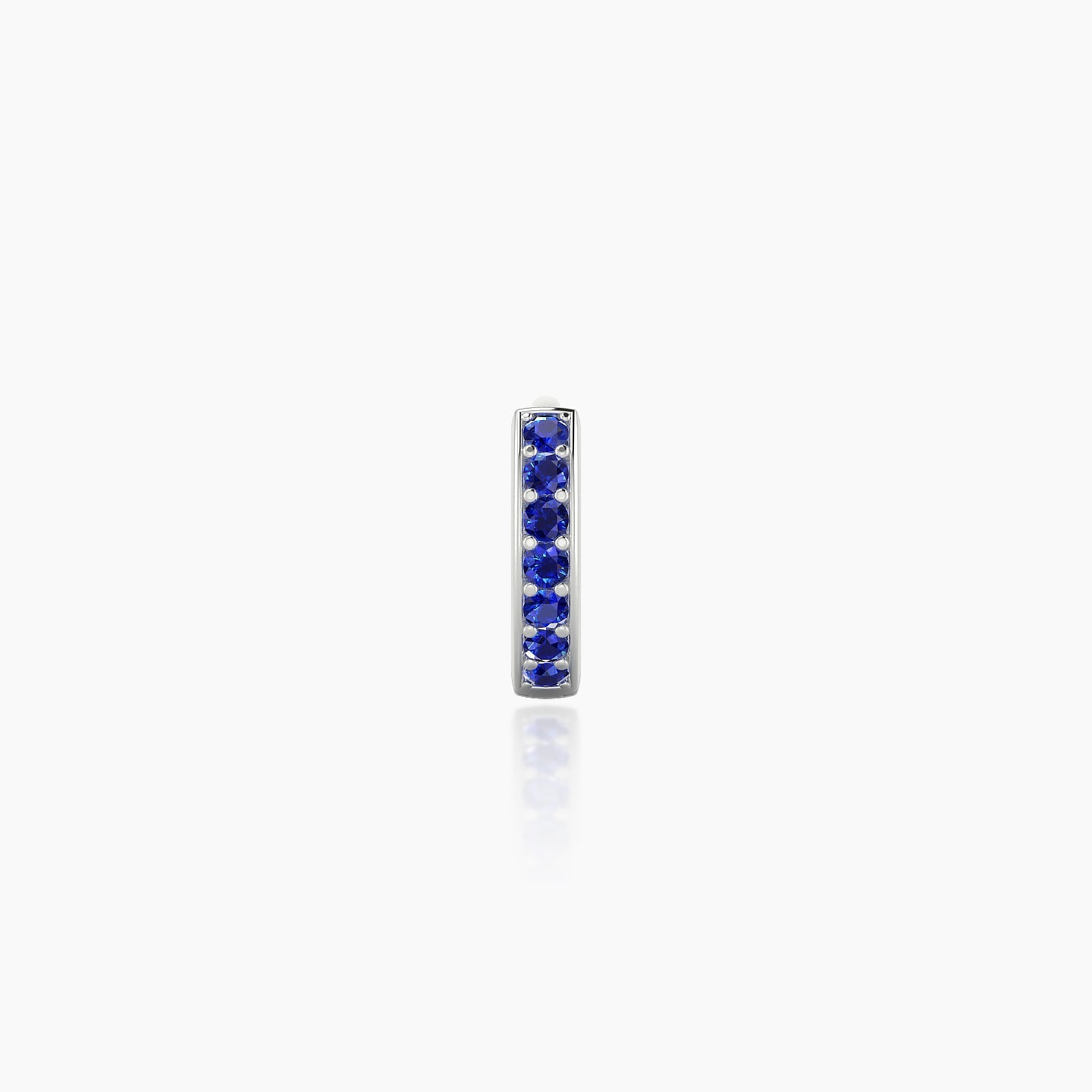 Lyssa | 18k White Gold 5 mm Sapphire Hoop Piercing