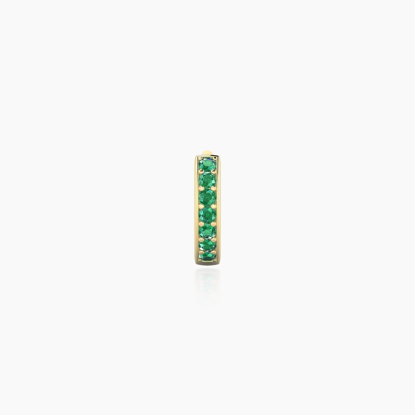 Lyssa | 18k Yellow Gold 5 mm Emerald Hoop Piercing