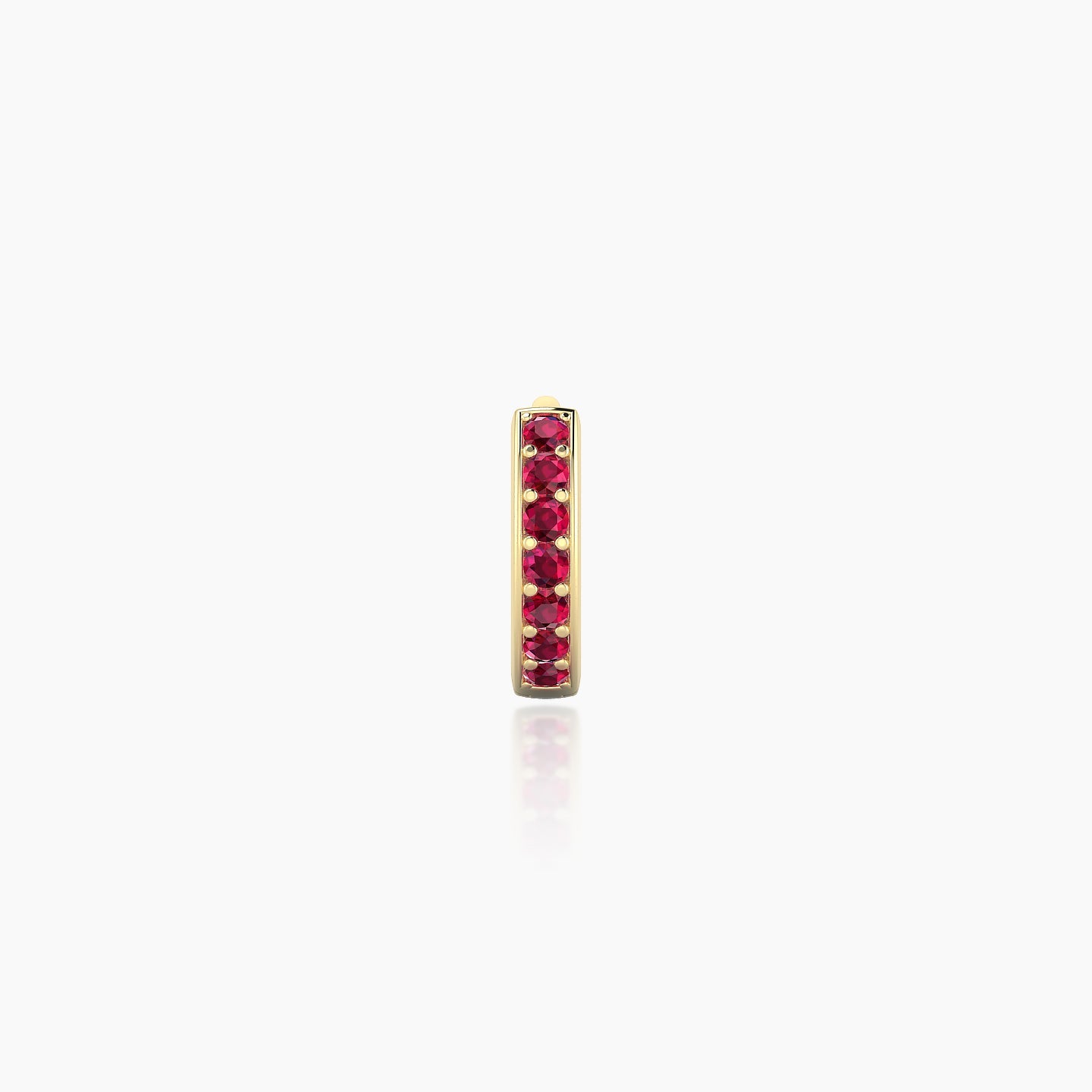 Lyssa | 18k Yellow Gold 5 mm Ruby Hoop Piercing