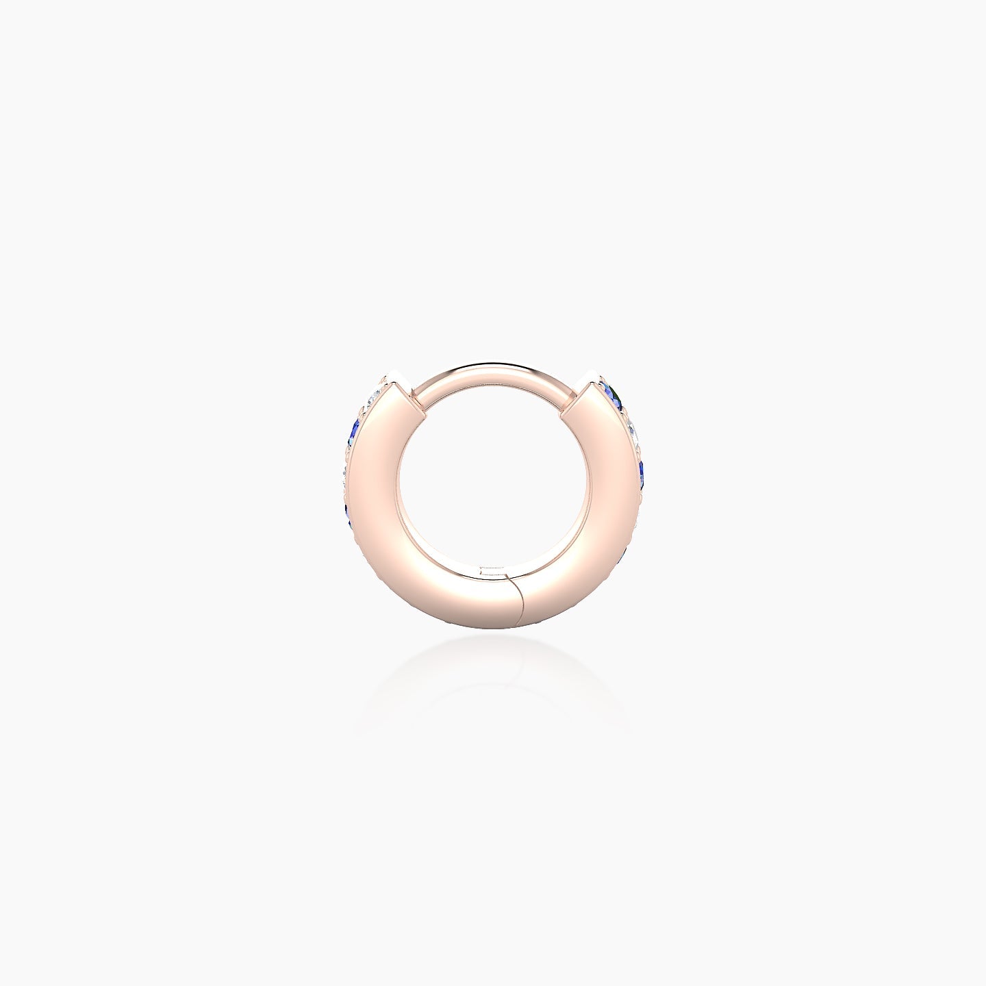 Lyssa | 18k Rose Gold 5 mm Sapphire & Diamond Hoop Piercing