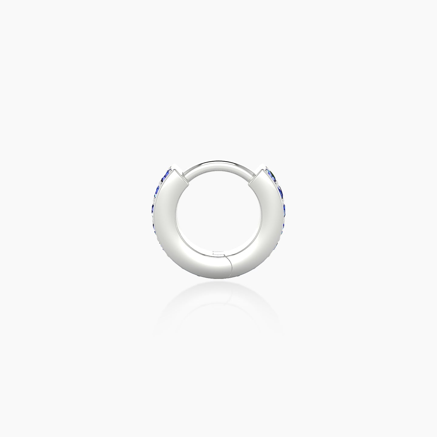 Lyssa | 18k White Gold 5 mm Sapphire Hoop Piercing