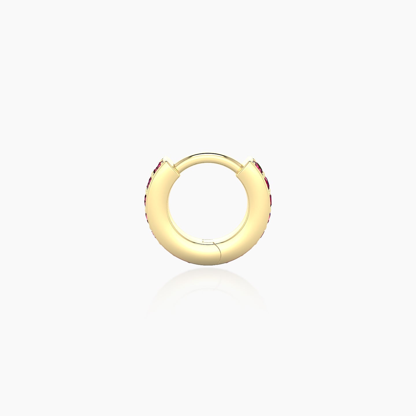 Lyssa | 18k Yellow Gold 5 mm Ruby Hoop Piercing