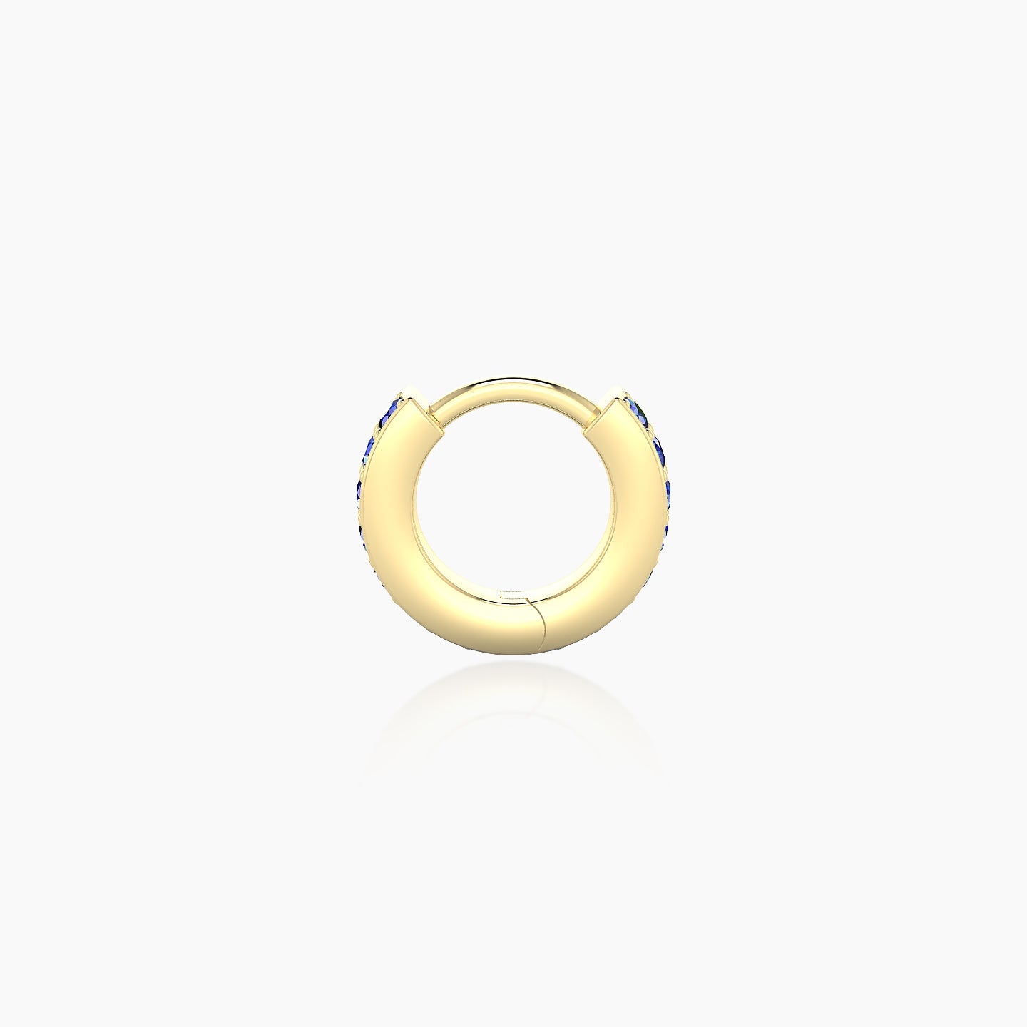 Lyssa | 18k Yellow Gold 5 mm Sapphire Hoop Piercing