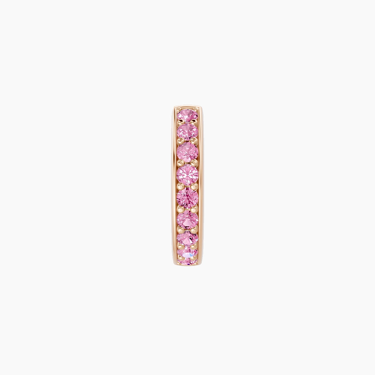 Lyssa | 18k Rose Gold 6.5 mm Pink Sapphire Hoop Piercing