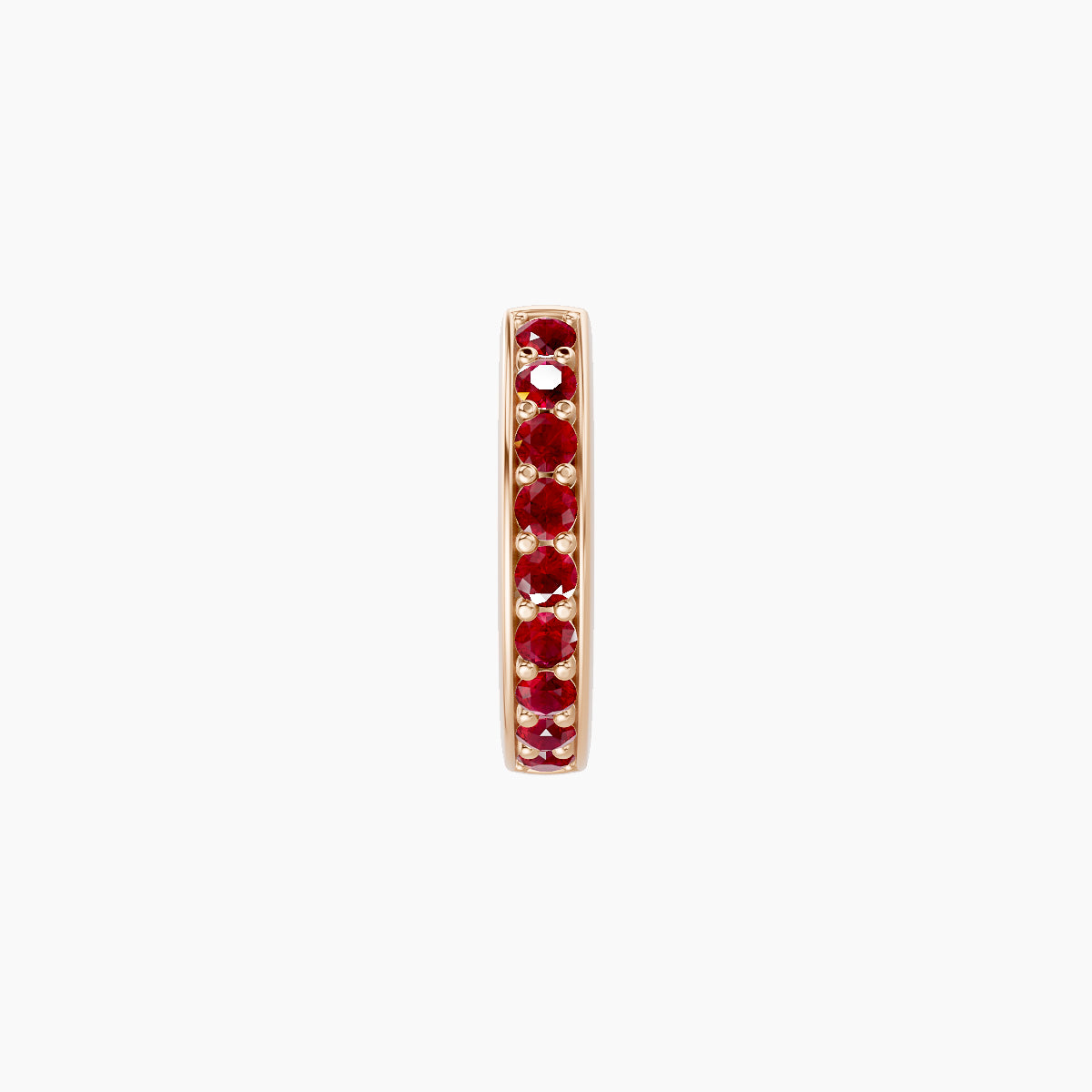 Lyssa | 18k Rose Gold 6.5 mm Ruby Hoop Piercing