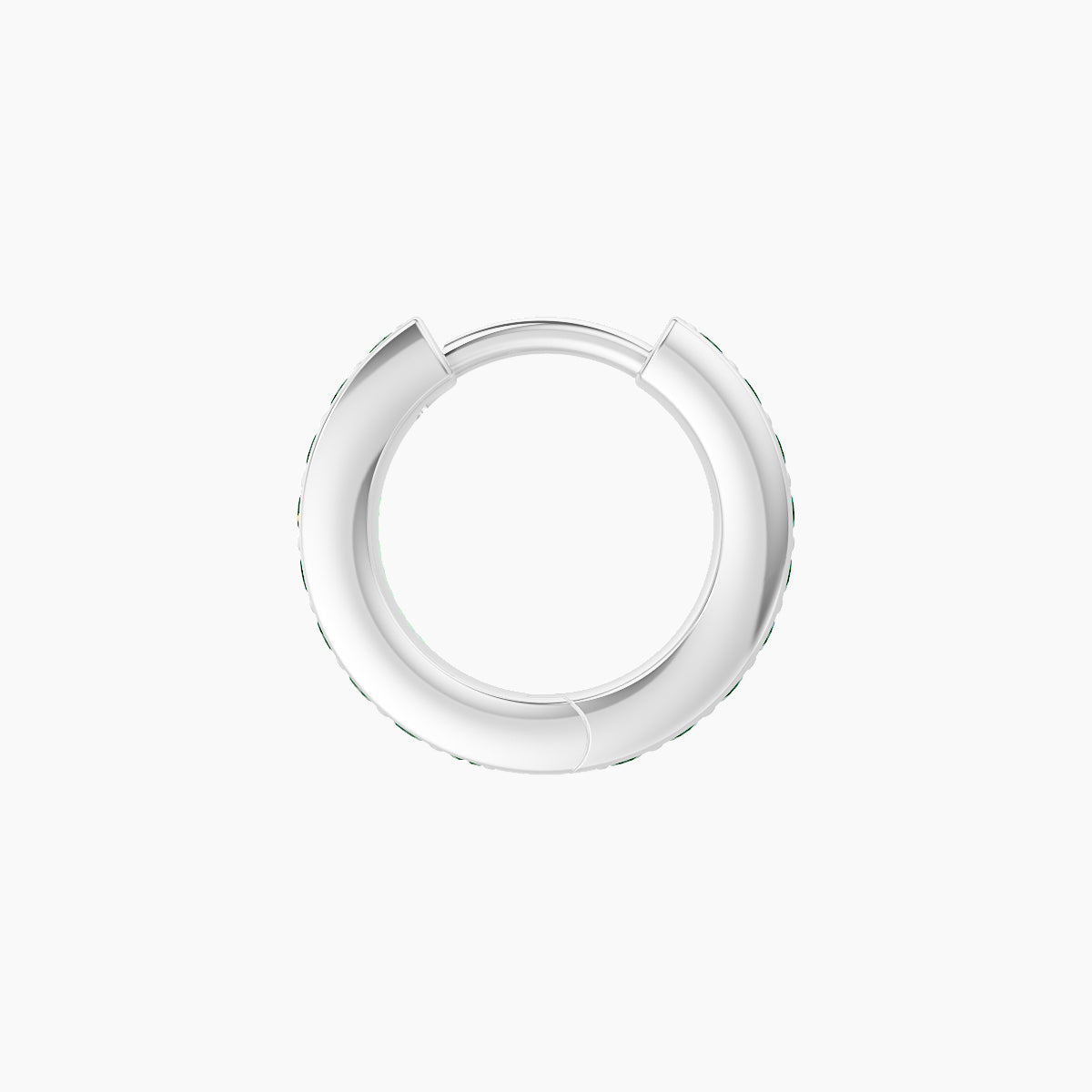 Lyssa | 18k White Gold 6.5 mm Emerald Hoop Piercing