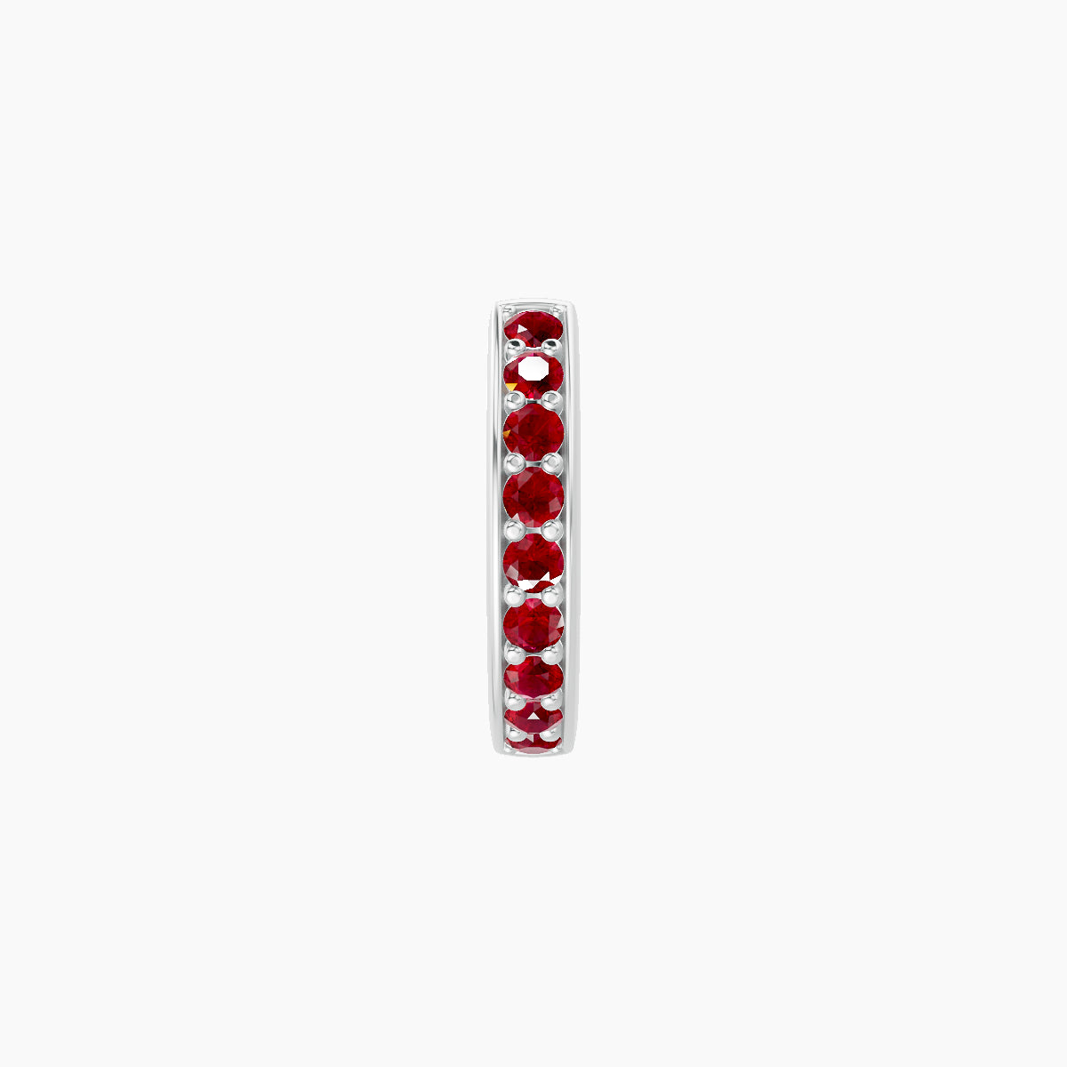 Lyssa | 18k White Gold 6.5 mm Ruby Hoop Piercing
