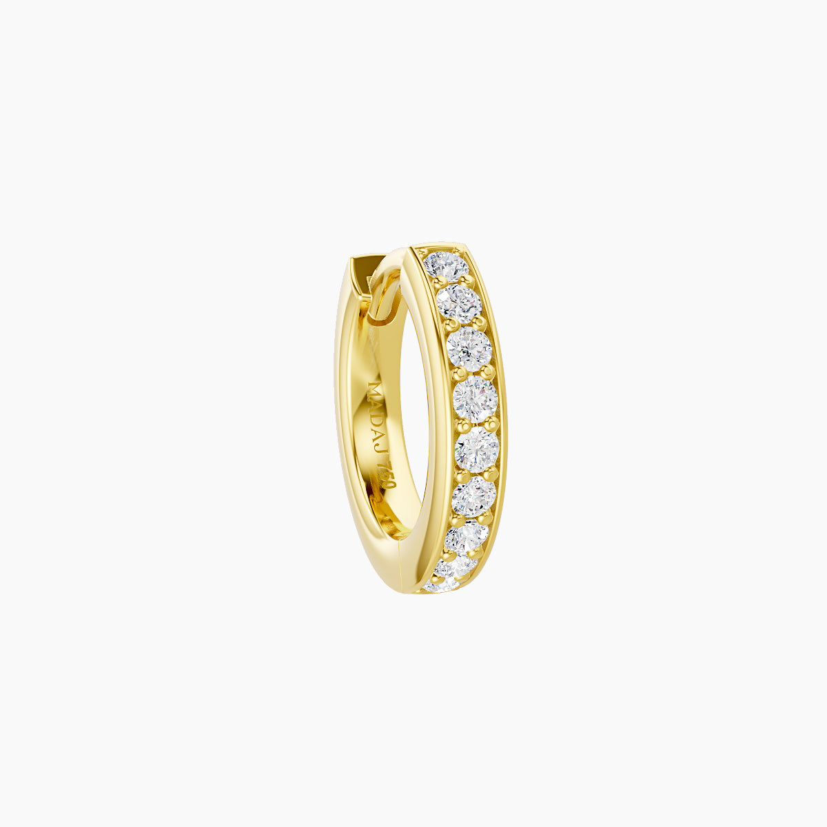 Lyssa | 18k Yellow Gold 6.5 mm Diamond Hoop Piercing