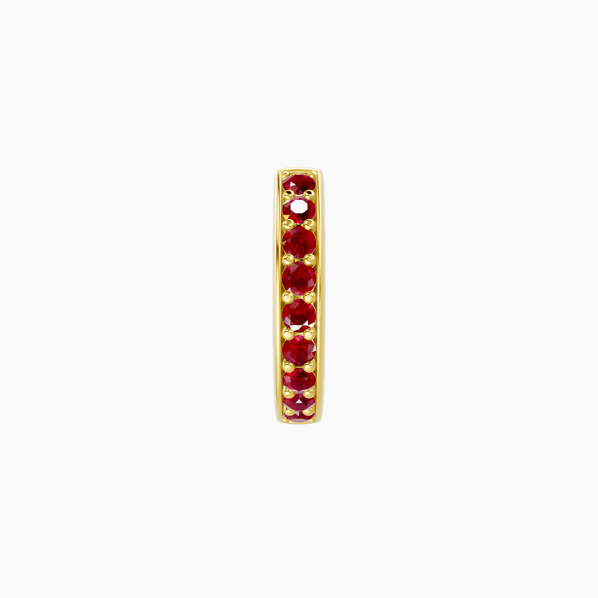 Lyssa | 18k Yellow Gold 6.5 mm Ruby Hoop Piercing