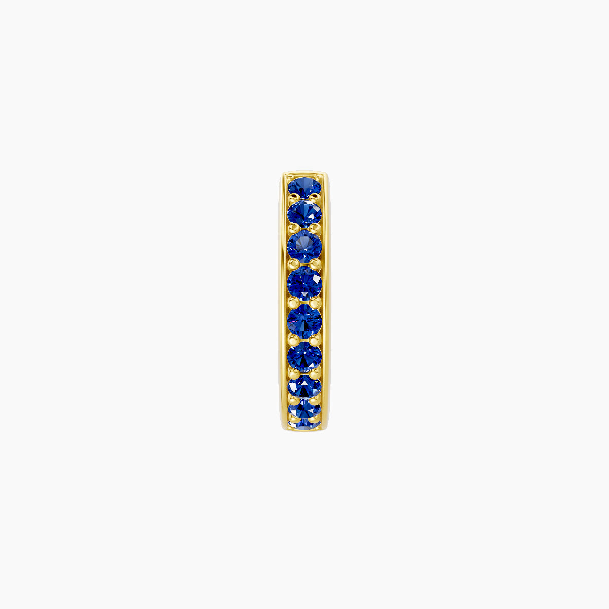 Lyssa | 18k Yellow Gold 6.5 mm Sapphire Hoop Piercing