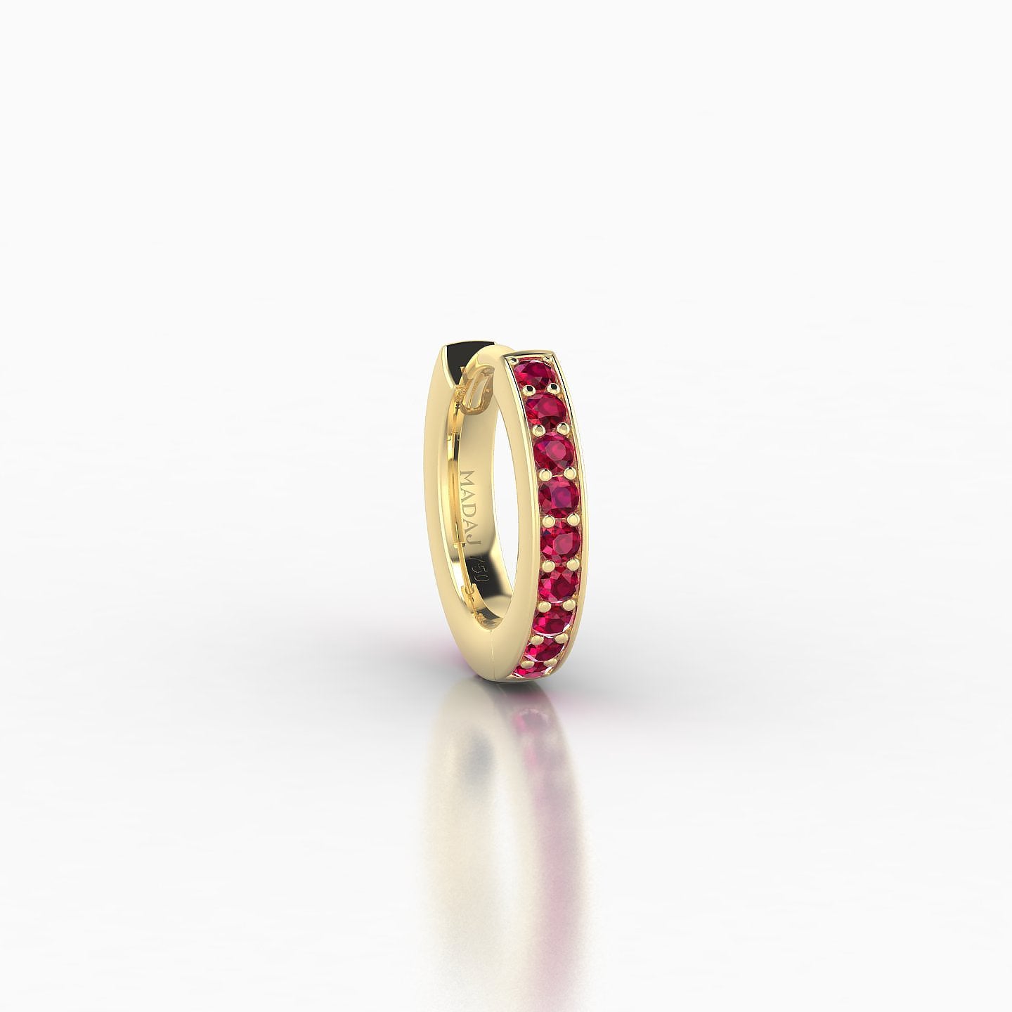 Lyssa | 18k Yellow Gold 6.5 mm Ruby Hoop Piercing