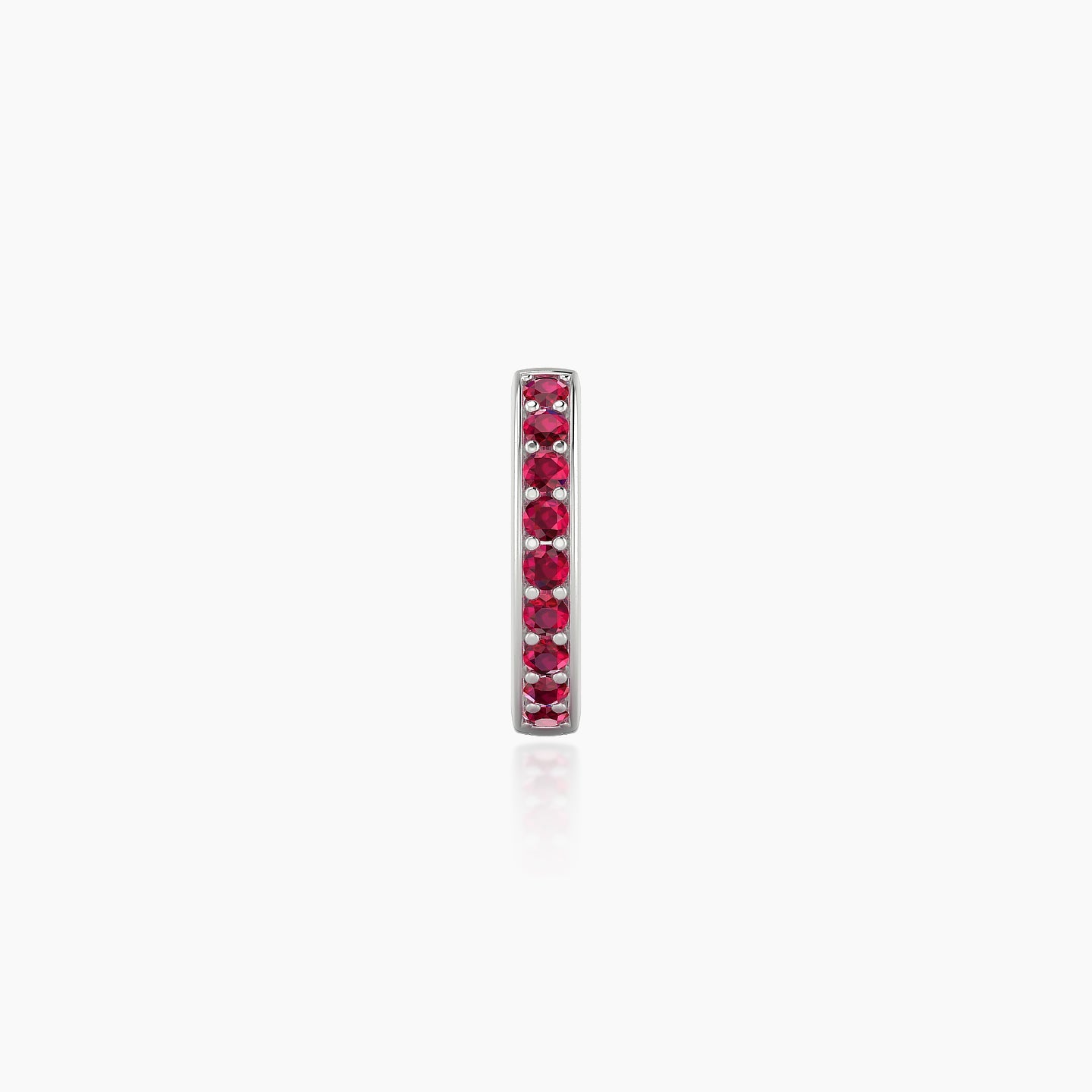 Lyssa | 18k White Gold 6.5 mm Ruby Hoop Piercing