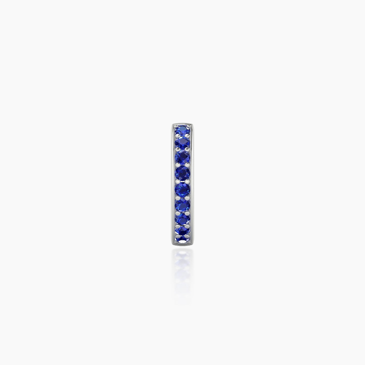 Lyssa | 18k White Gold 6.5 mm Sapphire Hoop Piercing