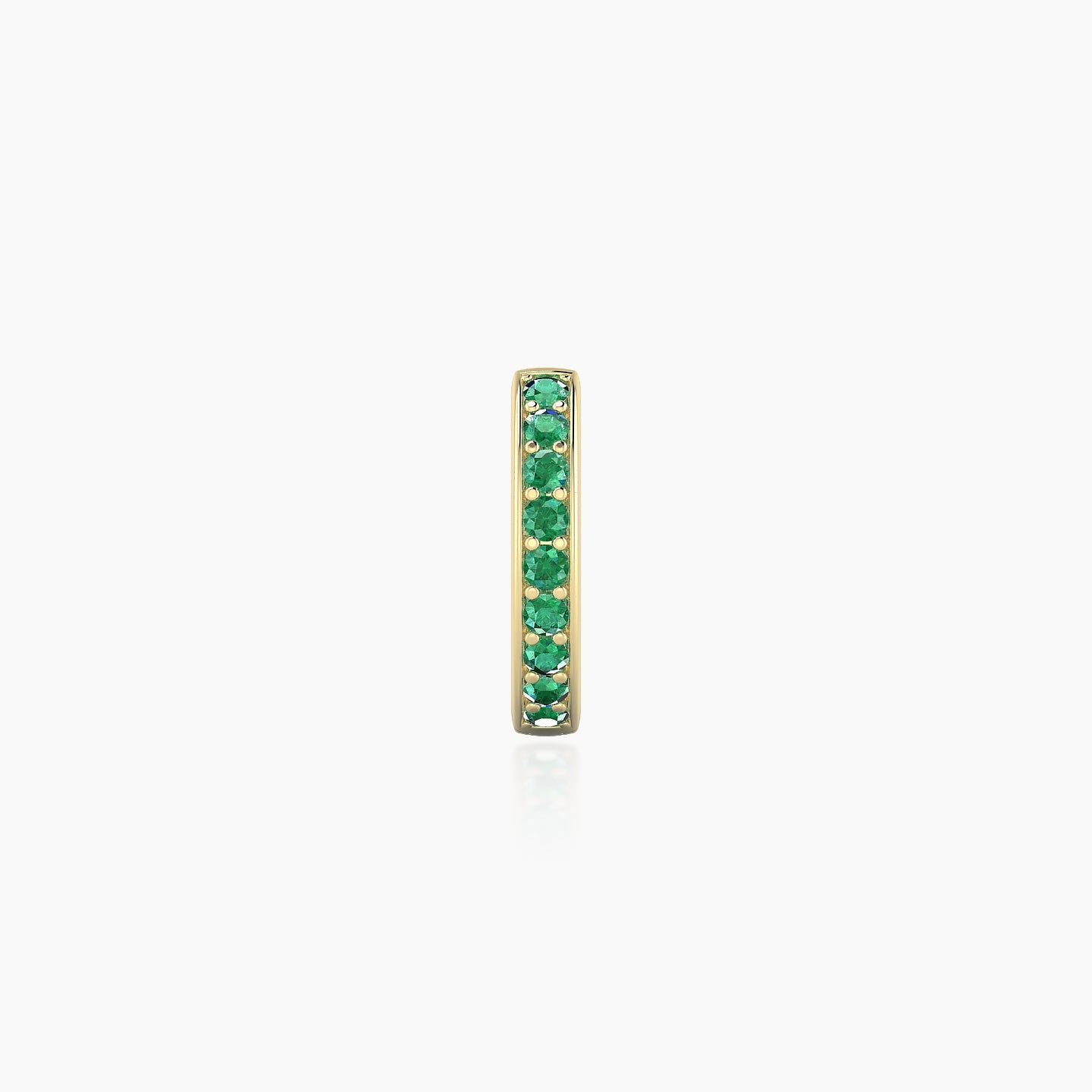 Lyssa | 18k Yellow Gold 6.5 mm Emerald Hoop Piercing