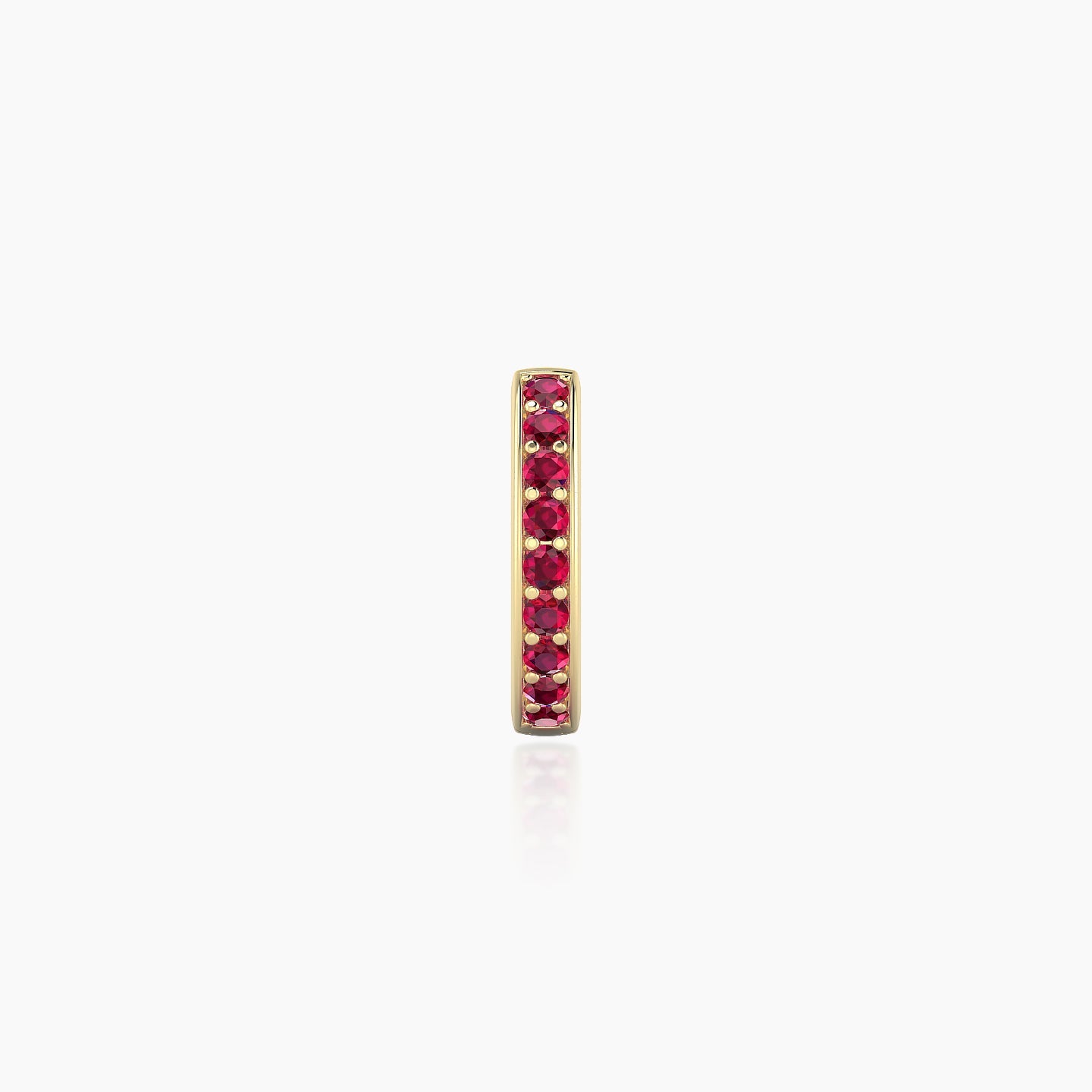 Lyssa | 18k Yellow Gold 6.5 mm Ruby Hoop Piercing