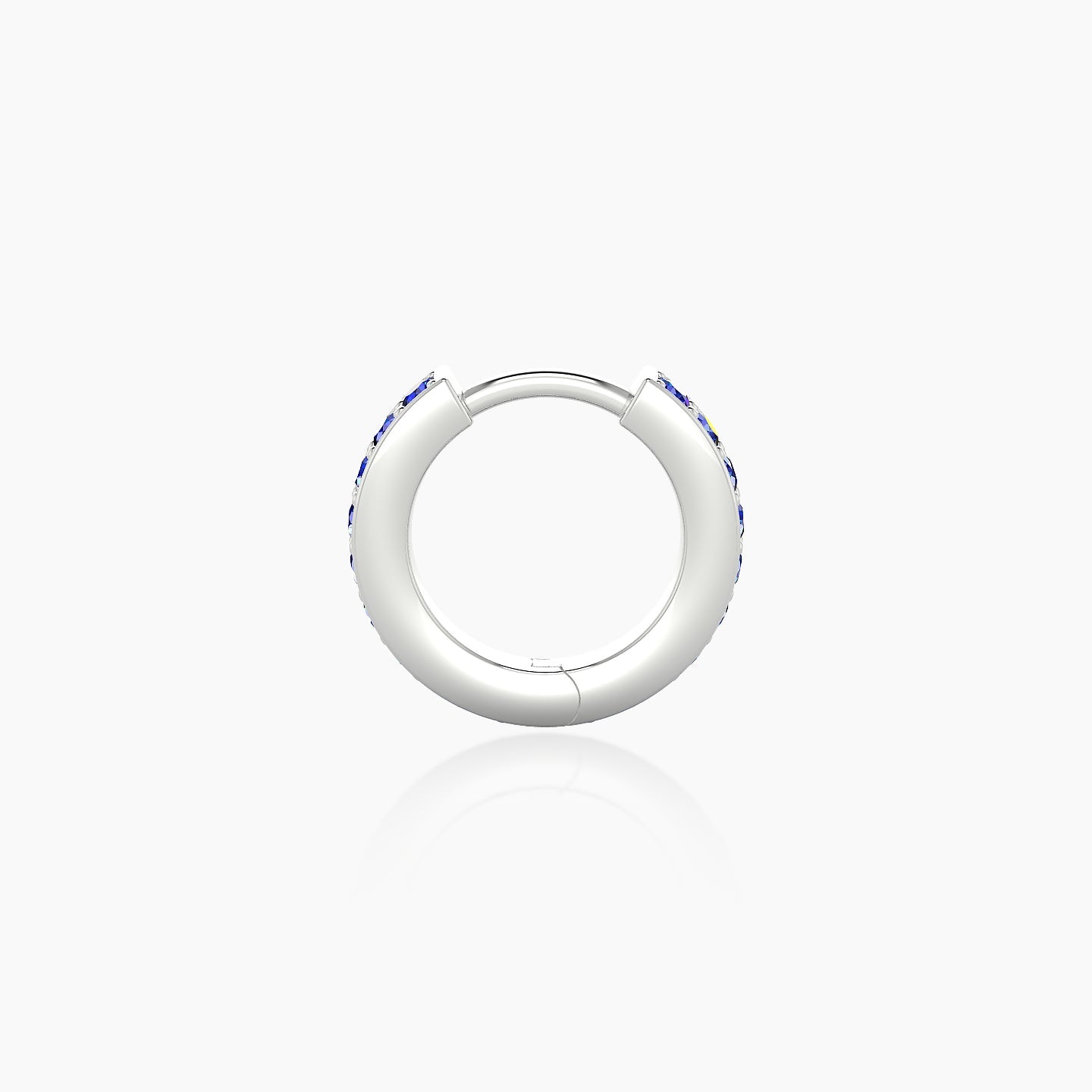 Lyssa | 18k White Gold 6.5 mm Sapphire Hoop Piercing