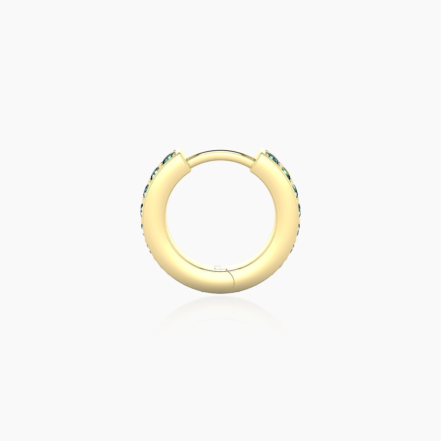 Lyssa | 18k Yellow Gold 6.5 mm Emerald Hoop Piercing