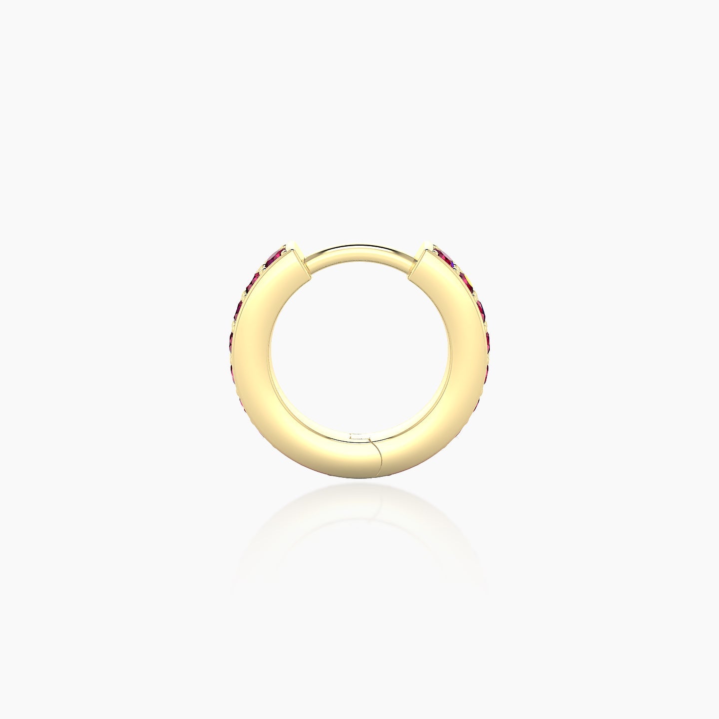 Lyssa | 18k Yellow Gold 6.5 mm Ruby Hoop Piercing