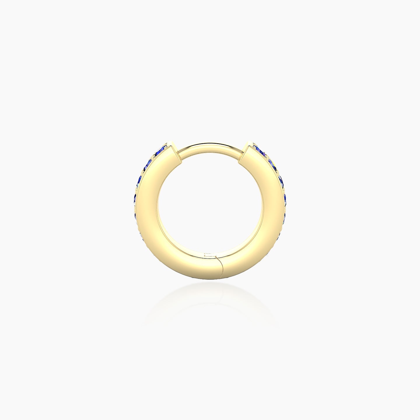 Lyssa | 18k Yellow Gold 6.5 mm Sapphire Hoop Piercing