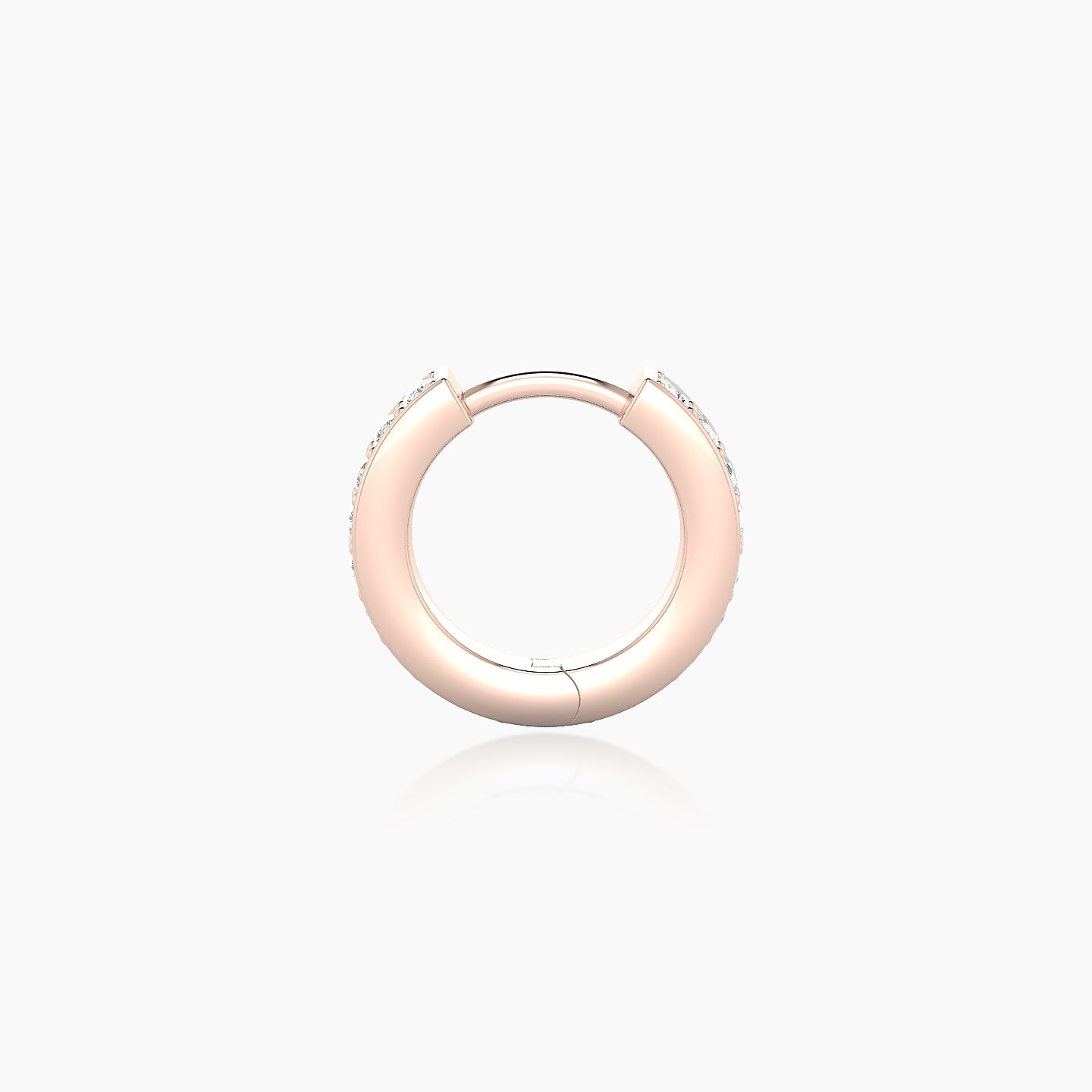 Lyssa | 18k Rose Gold 6.5 mm Diamond Nose Ring Piercing