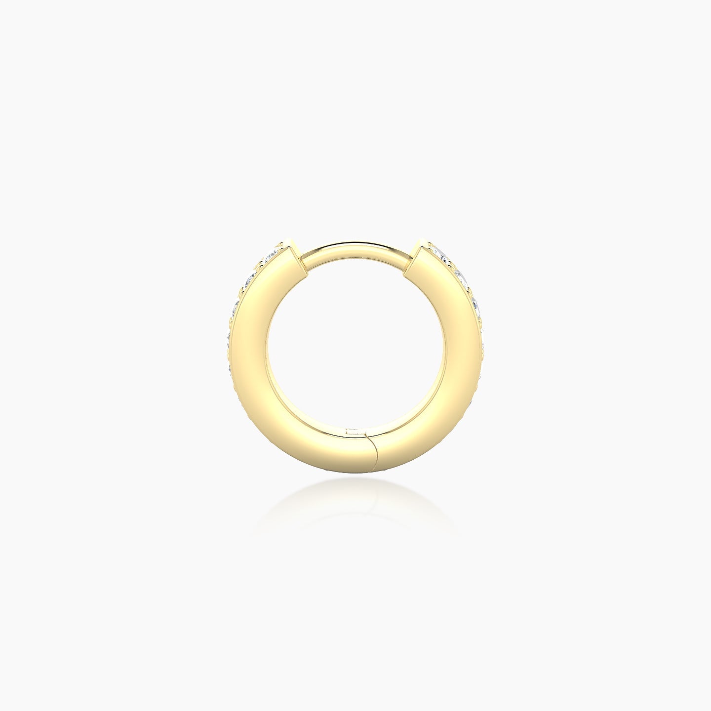 Lyssa | 18k Yellow Gold 6.5 mm Diamond Nose Ring Piercing