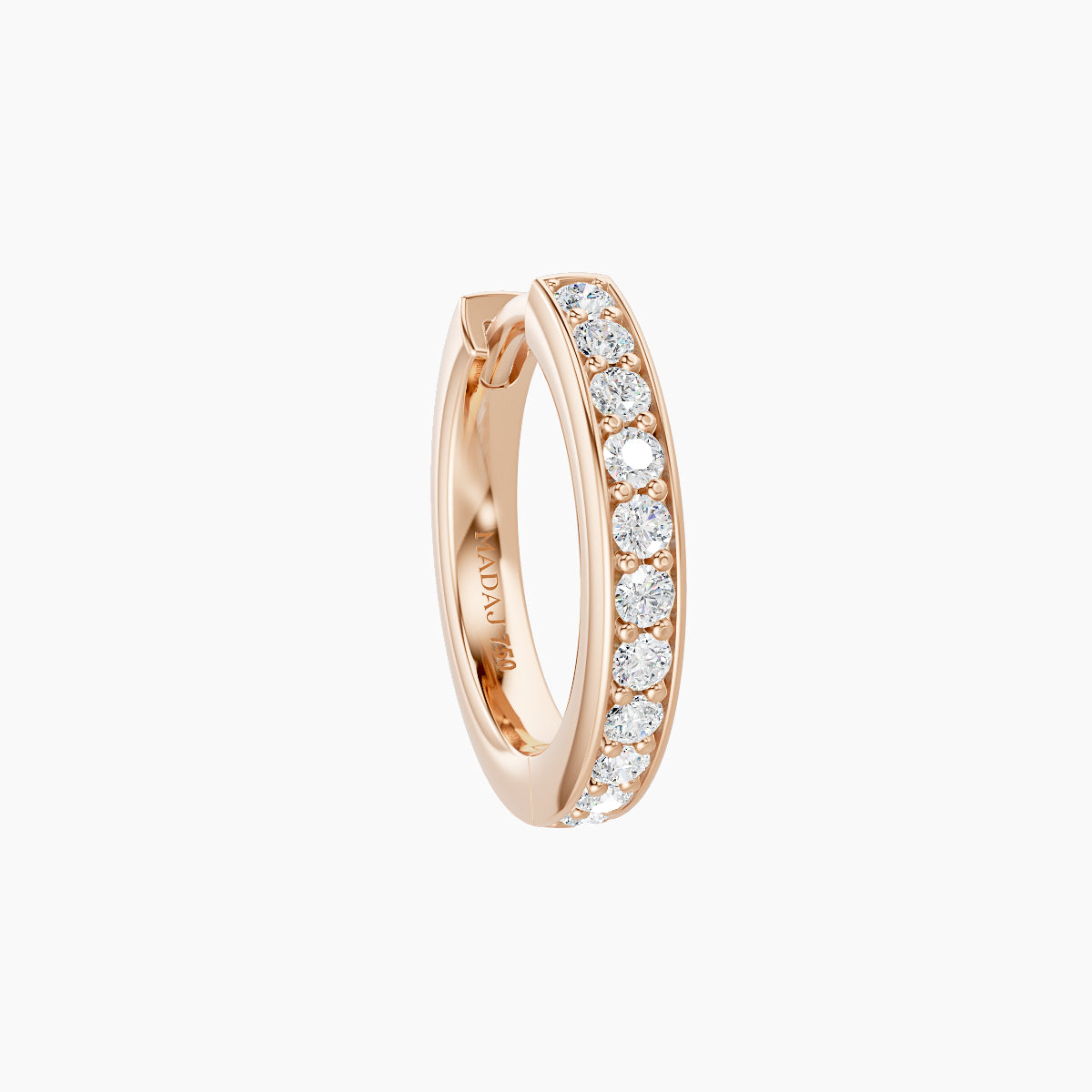 Lyssa | 18k Rose Gold 8 mm Diamond Hoop Piercing
