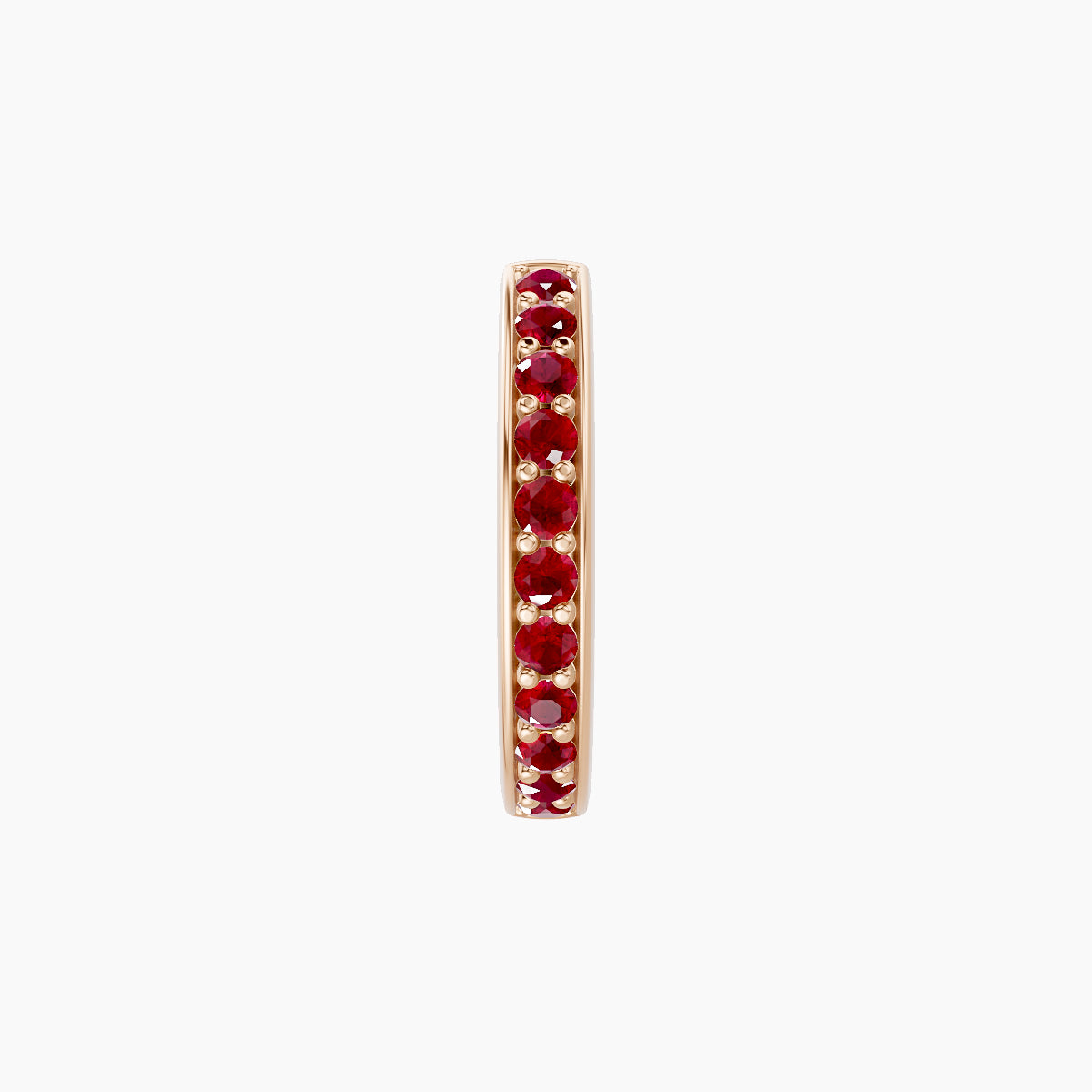 Lyssa | 18k Rose Gold 8 mm Ruby Hoop Piercing