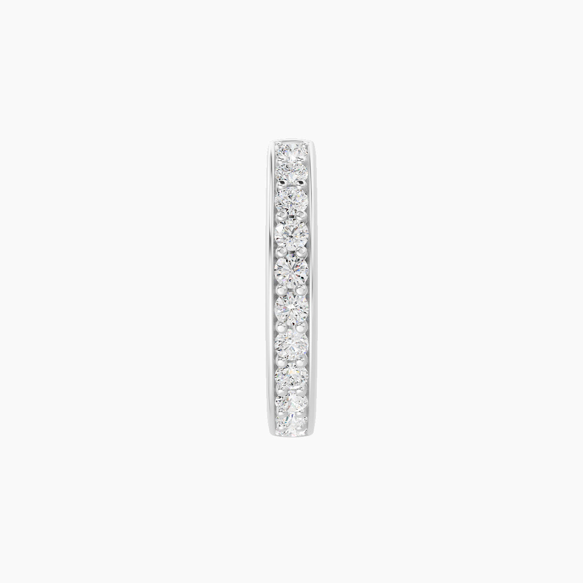 Lyssa | 18k White Gold 8 mm Diamond Hoop Piercing
