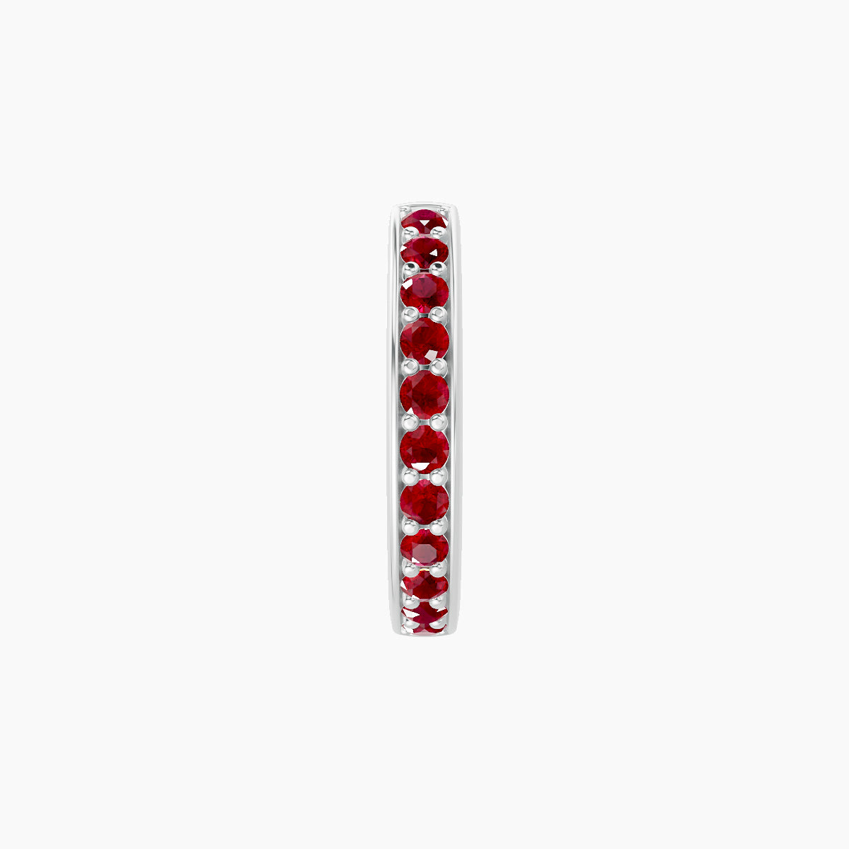 Lyssa | 18k White Gold 8 mm Ruby Hoop Piercing