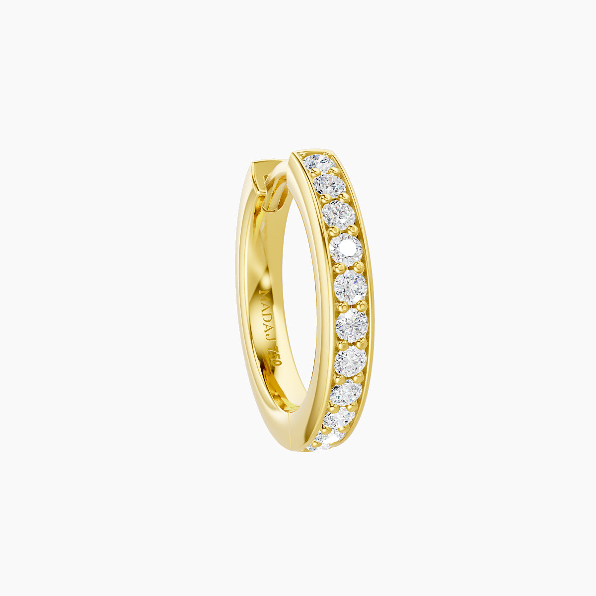 Lyssa | 18k Yellow Gold 8 mm Diamond Hoop Piercing