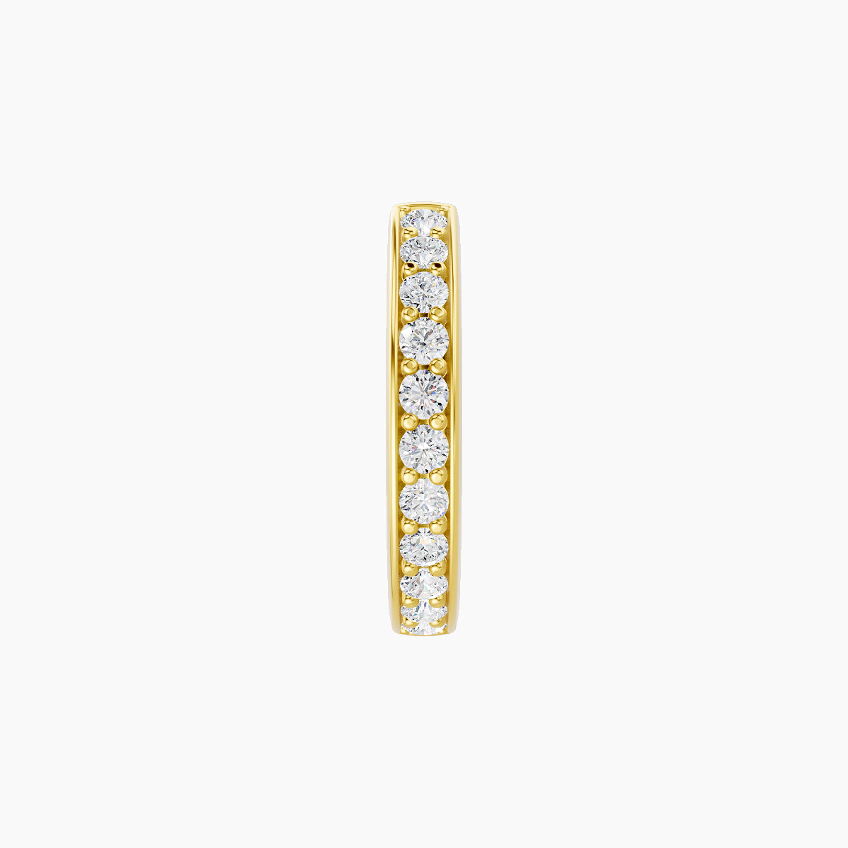 Lyssa | 18k Yellow Gold 8 mm Diamond Hoop Piercing