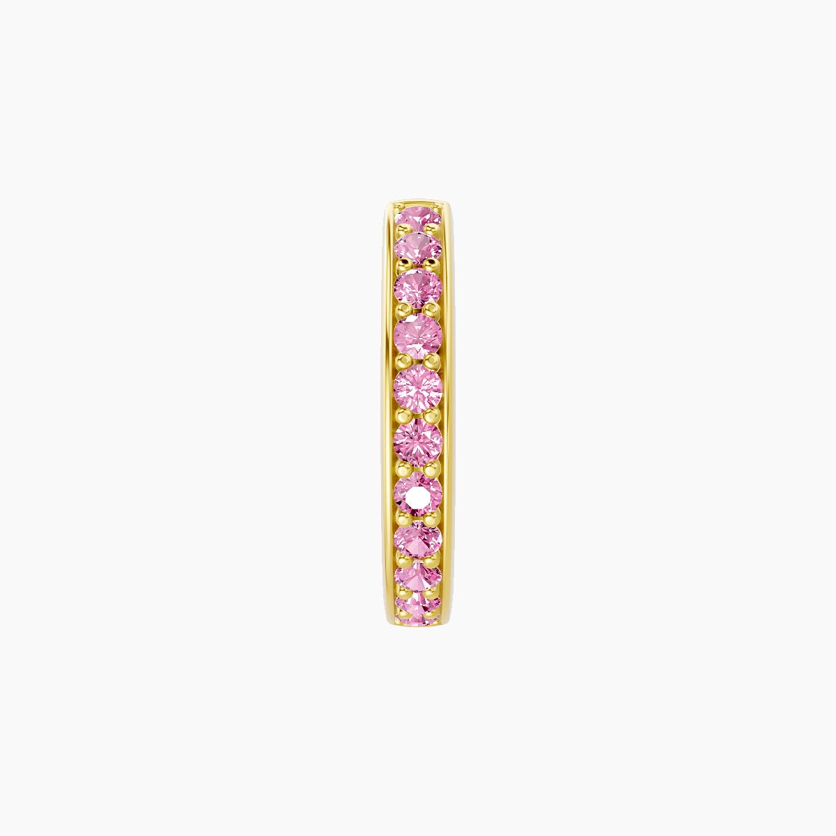 Lyssa | 18k Yellow Gold 8 mm Pink Sapphire Hoop Piercing