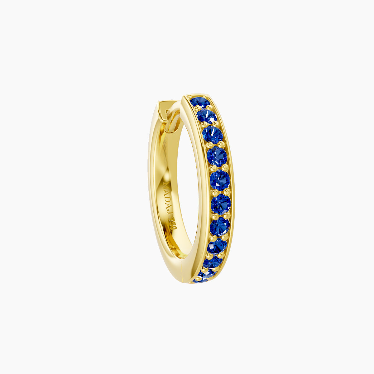 Lyssa | 18k Yellow Gold 8 mm Sapphire Hoop Piercing