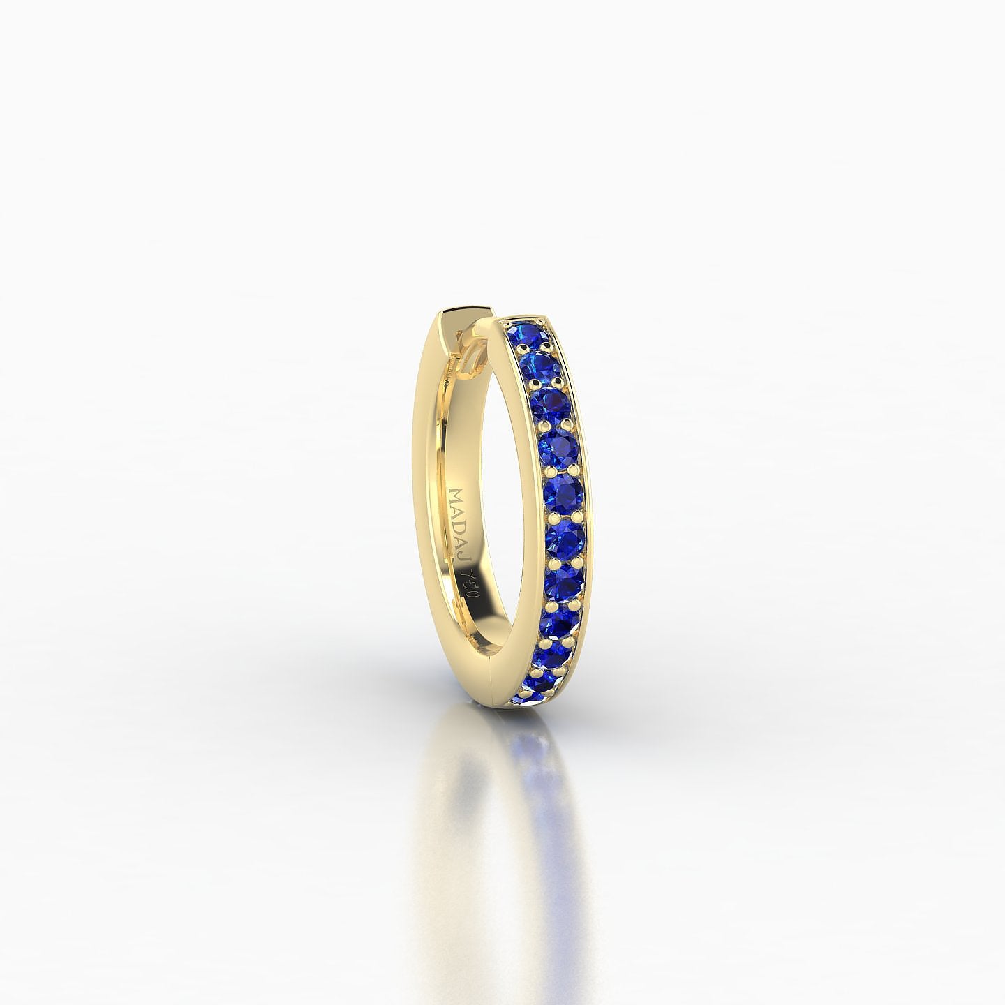 Lyssa | 18k Yellow Gold 8 mm Sapphire Hoop Piercing