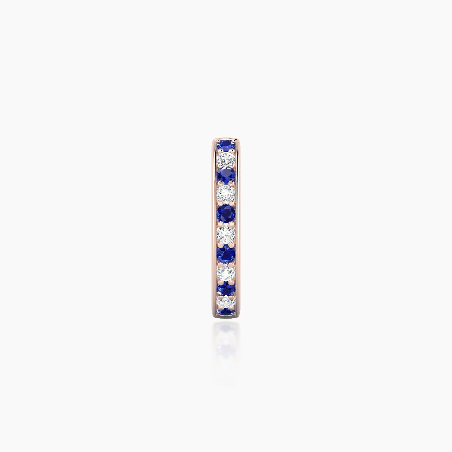 Lyssa | 18k Rose Gold 8 mm Sapphire & Diamond Hoop Piercing