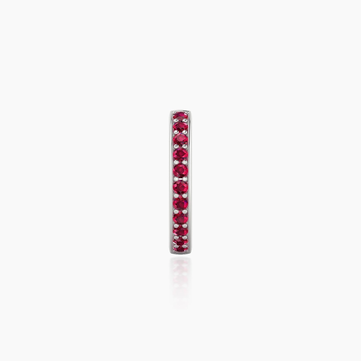 Lyssa | 18k White Gold 8 mm Ruby Hoop Piercing