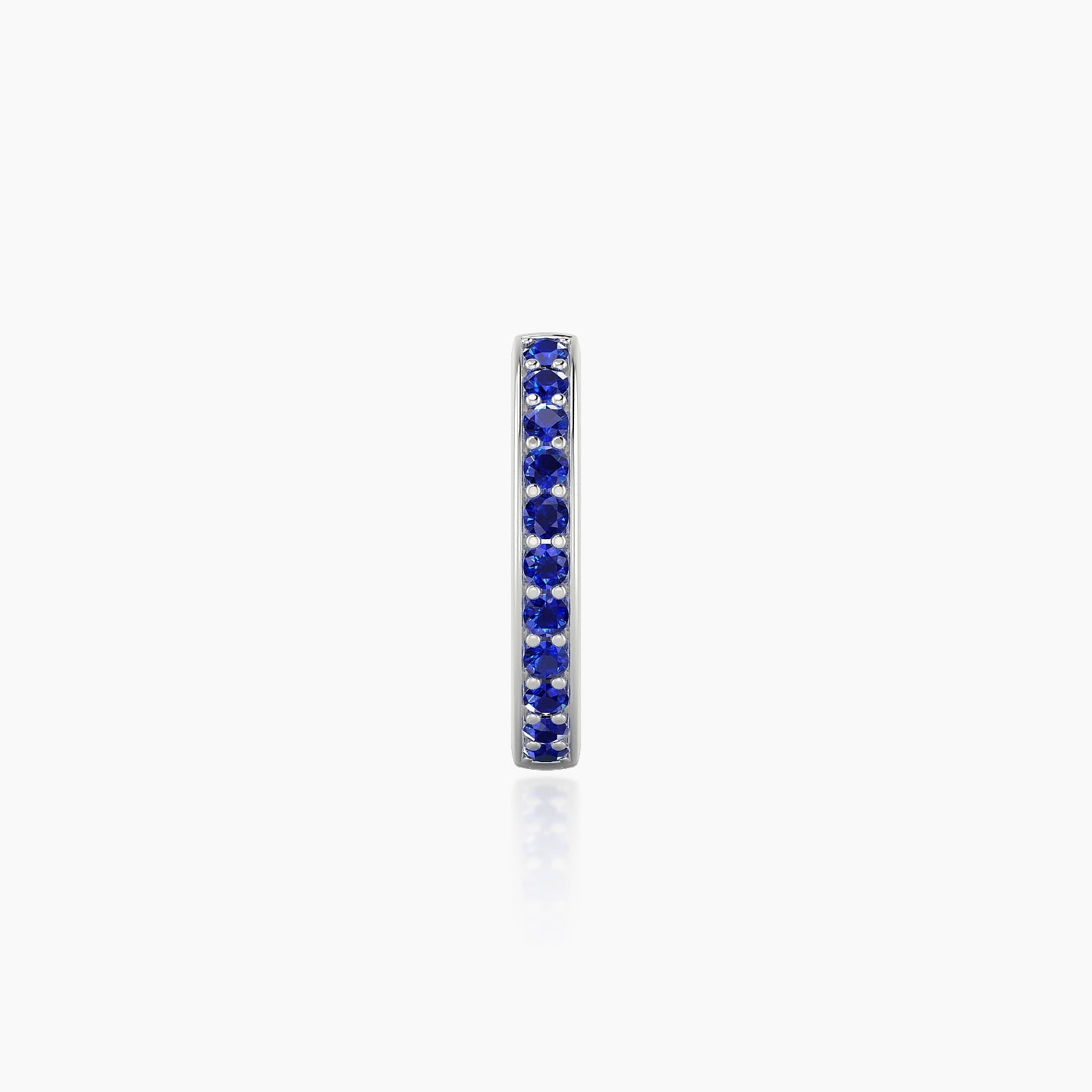 Lyssa | 18k White Gold 8 mm Sapphire Hoop Piercing